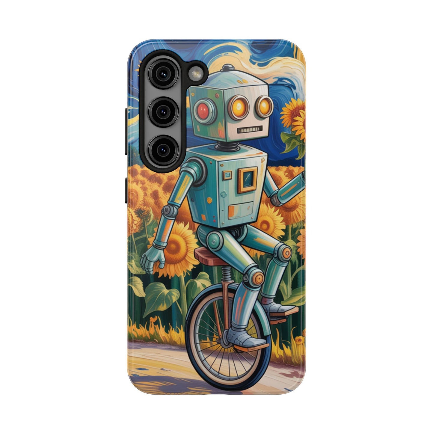 Robot Cycle Tough Phone Case - Durable & Unique Design
