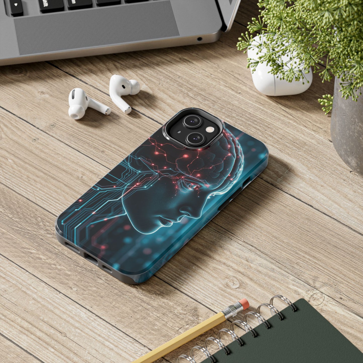 Futuristic Brain Design Tough Phone Case