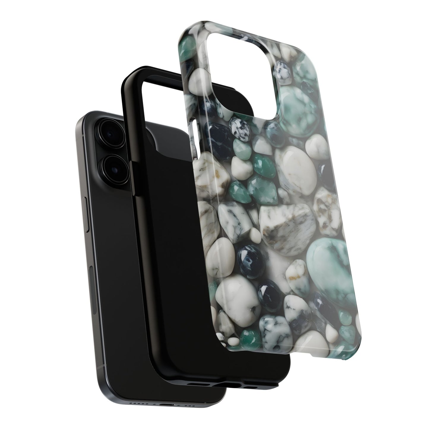 Small Rocks Pattern Tough Phone Case - Stylish & Durable Protection - for iPhone