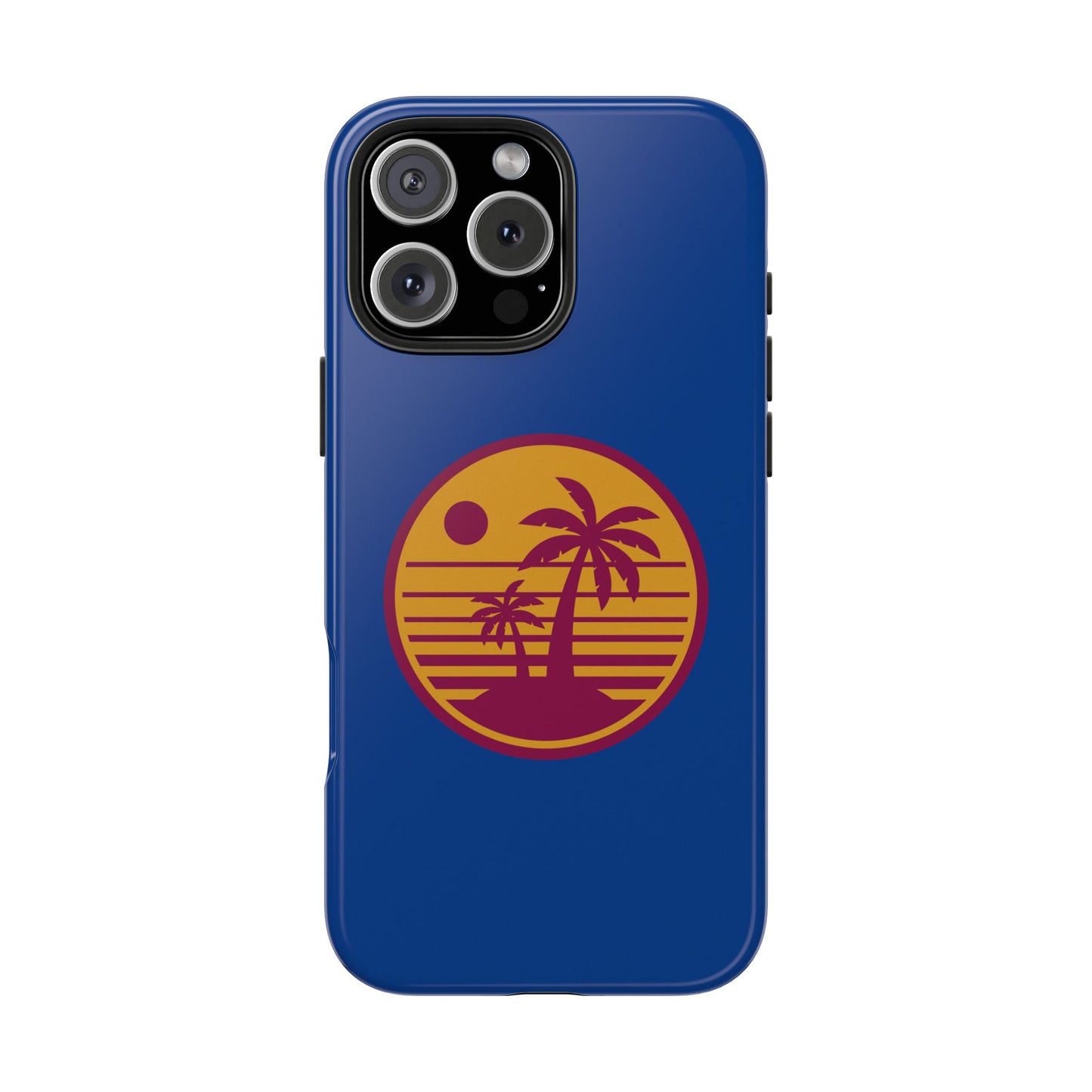 Retro Sunset Tough Phone Case - Vibrant Beach Vibes for Summer Adventures - for iPhone