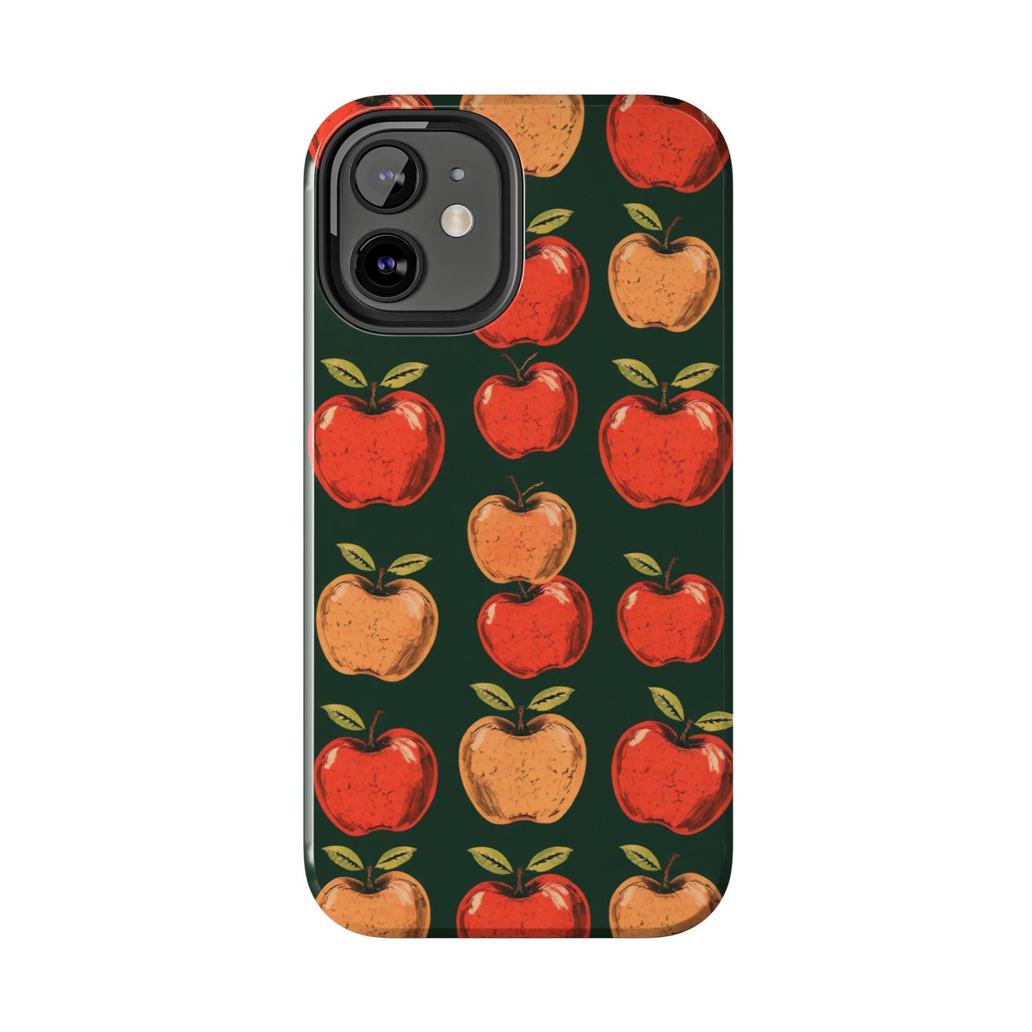 Apple Retro Pattern Tough Phone Case - Durable, Stylish, and Protective for Everyday Use - for iPhone