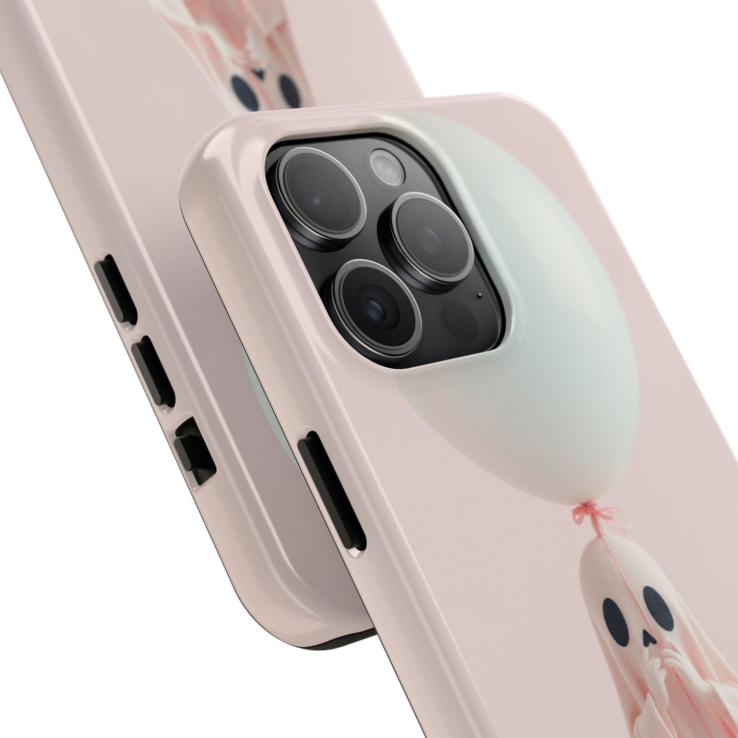 Cute Ghost Phone Case with Balloon - Tough Protection for Spooky Vibes