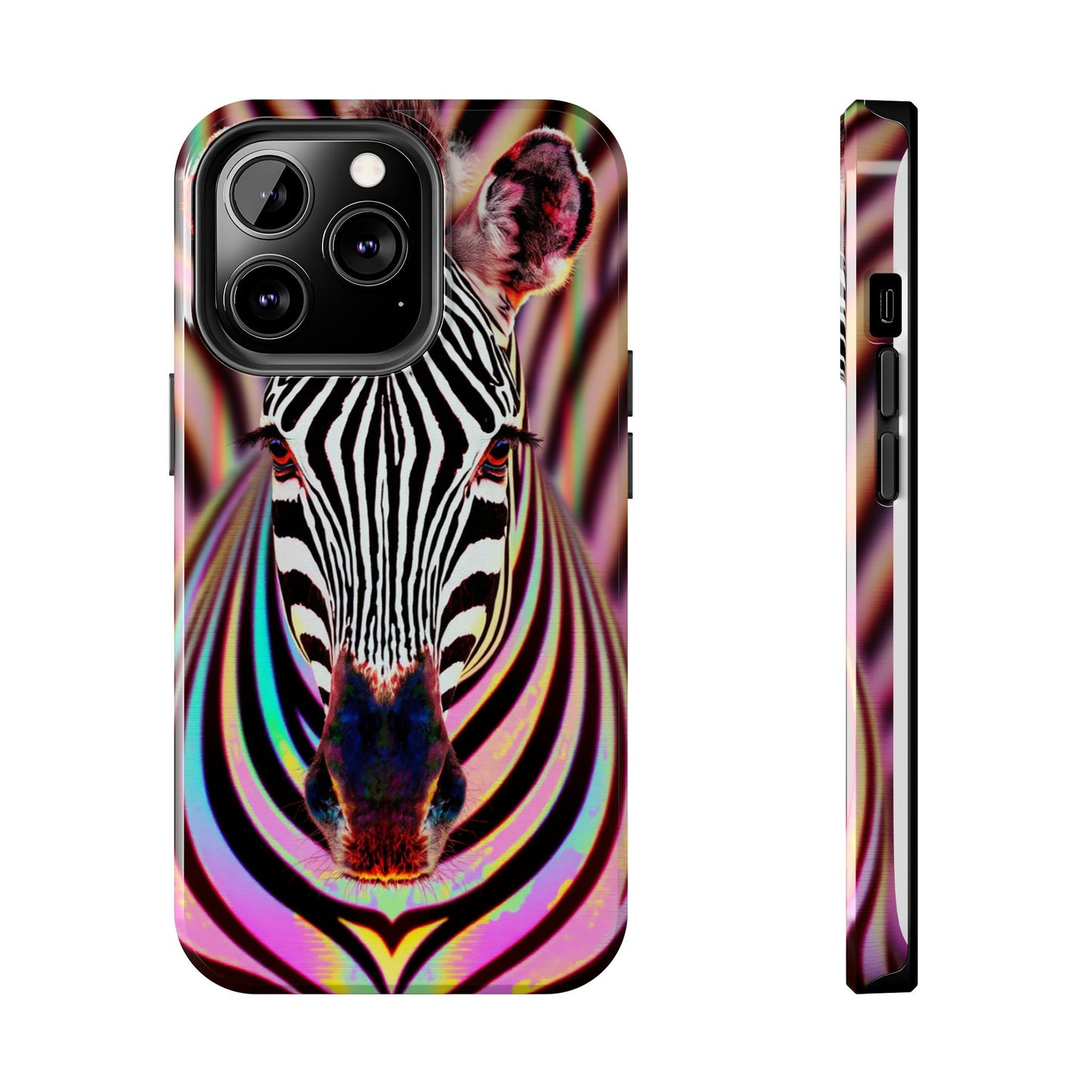 Vibrant Zebra Tough Phone Case - Unique Animal Design for Wild Spirit