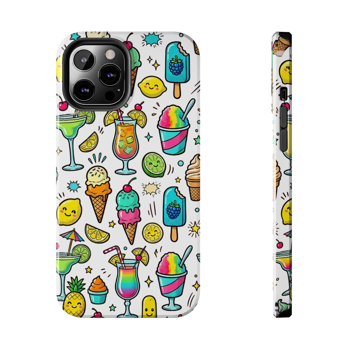 Tough Phone Case — Summer Ice Cream & Cocktails Pattern