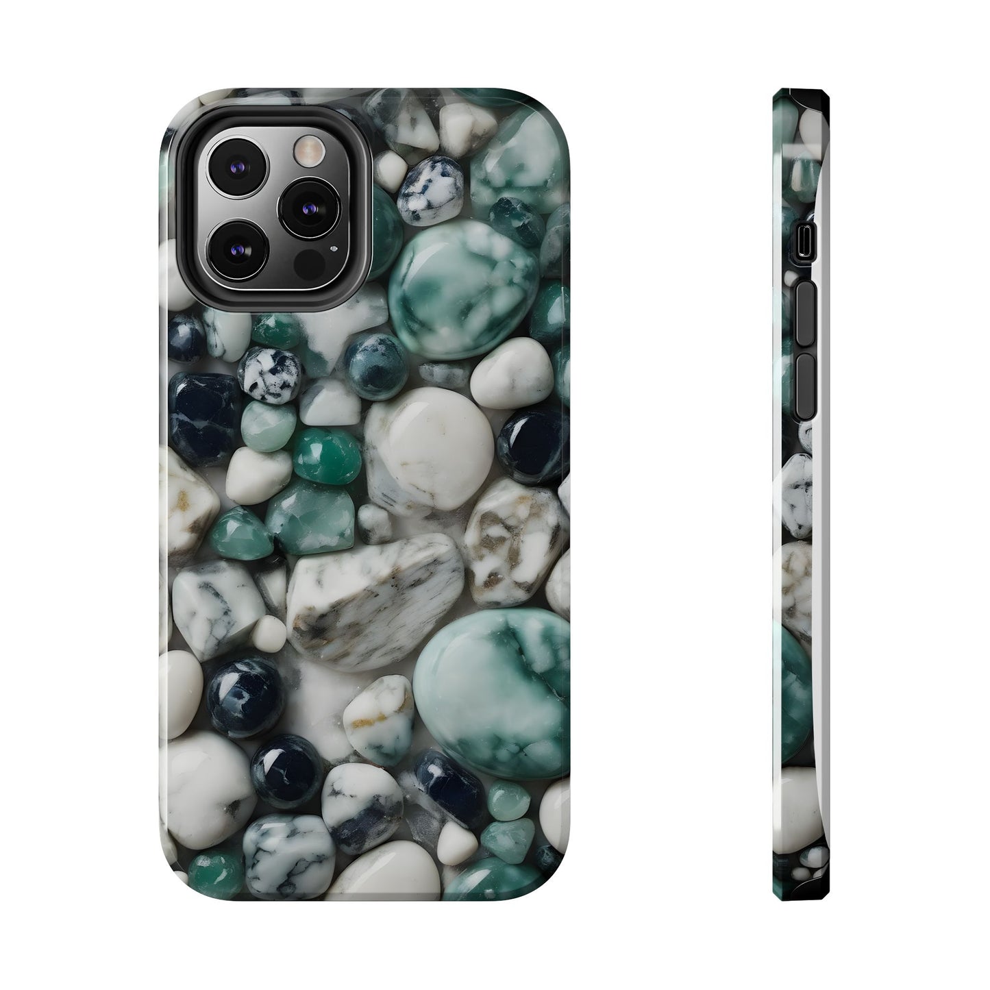 Small Rocks Pattern Tough Phone Case - Stylish & Durable Protection - for iPhone