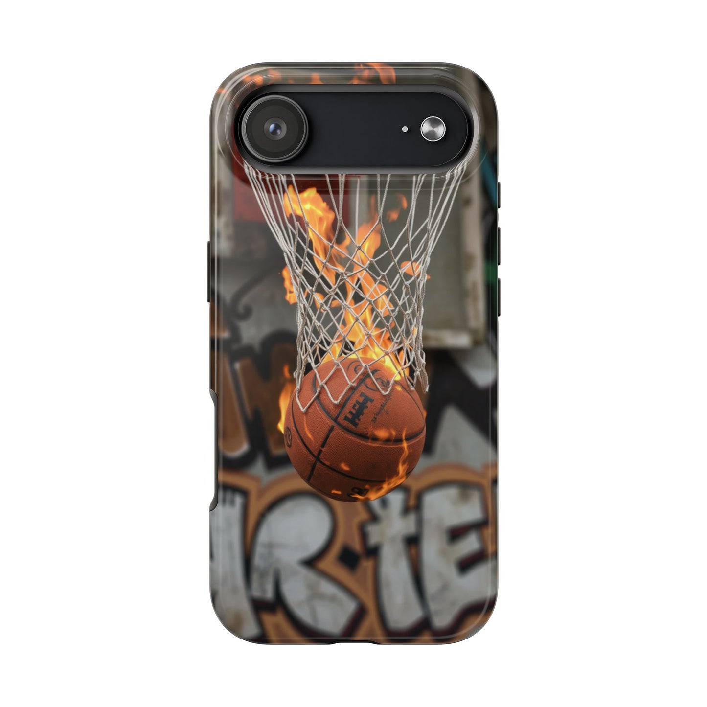 Fire Basketball Tough Phone Case - Durable Sporty Design for Athletes & Fans