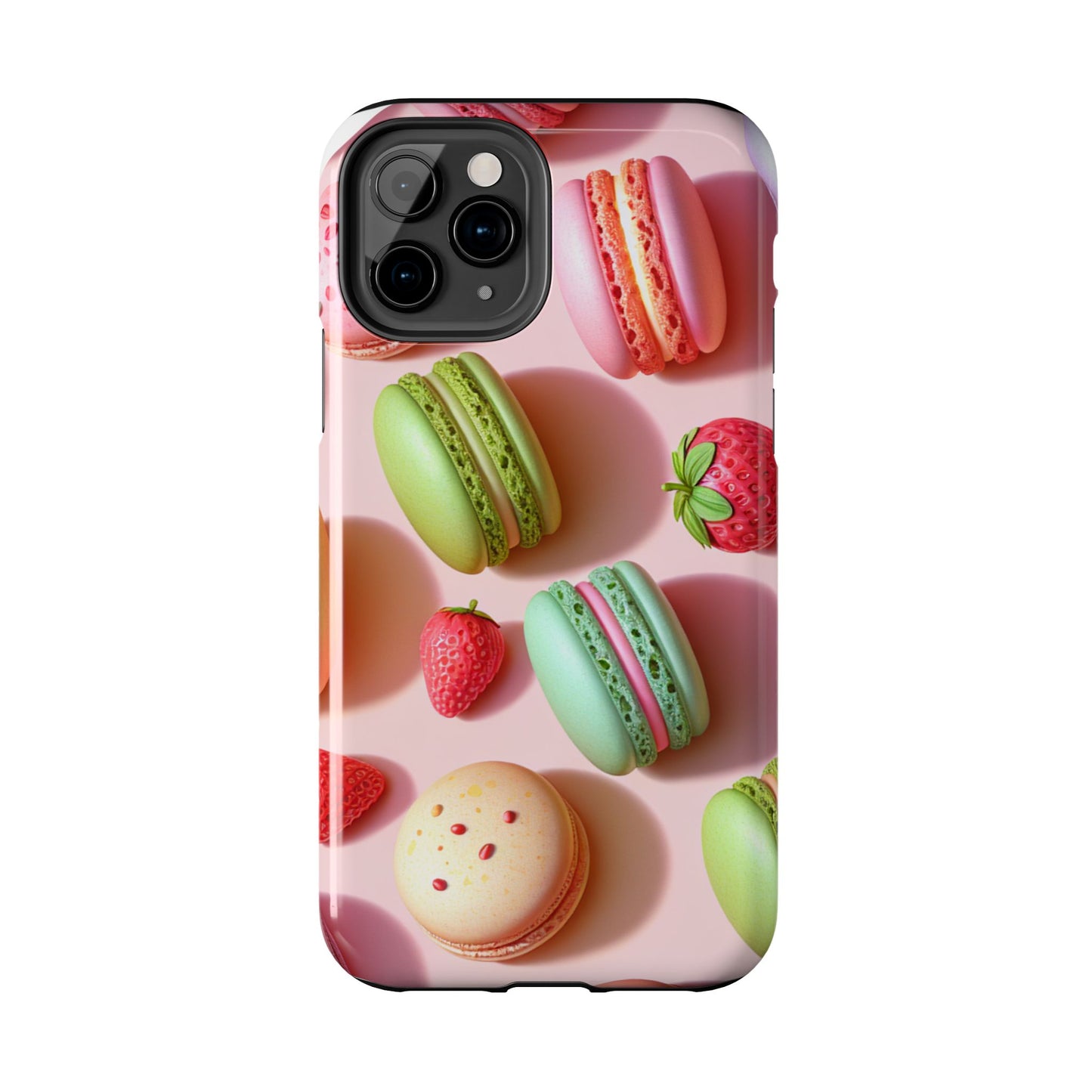 Macaron-Inspired Tough Phone Cases - Colorful Sweet Design - for iPhone