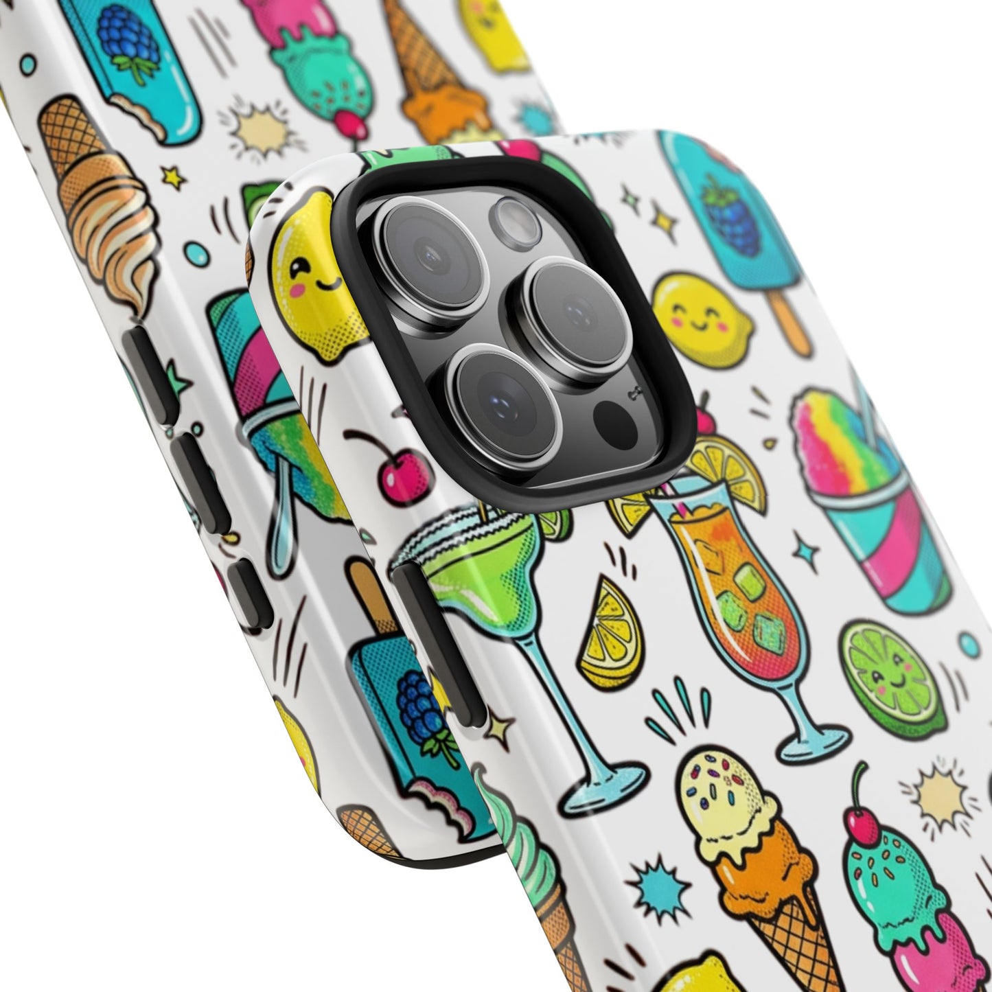 Tough Phone Case — Summer Ice Cream & Cocktails Pattern