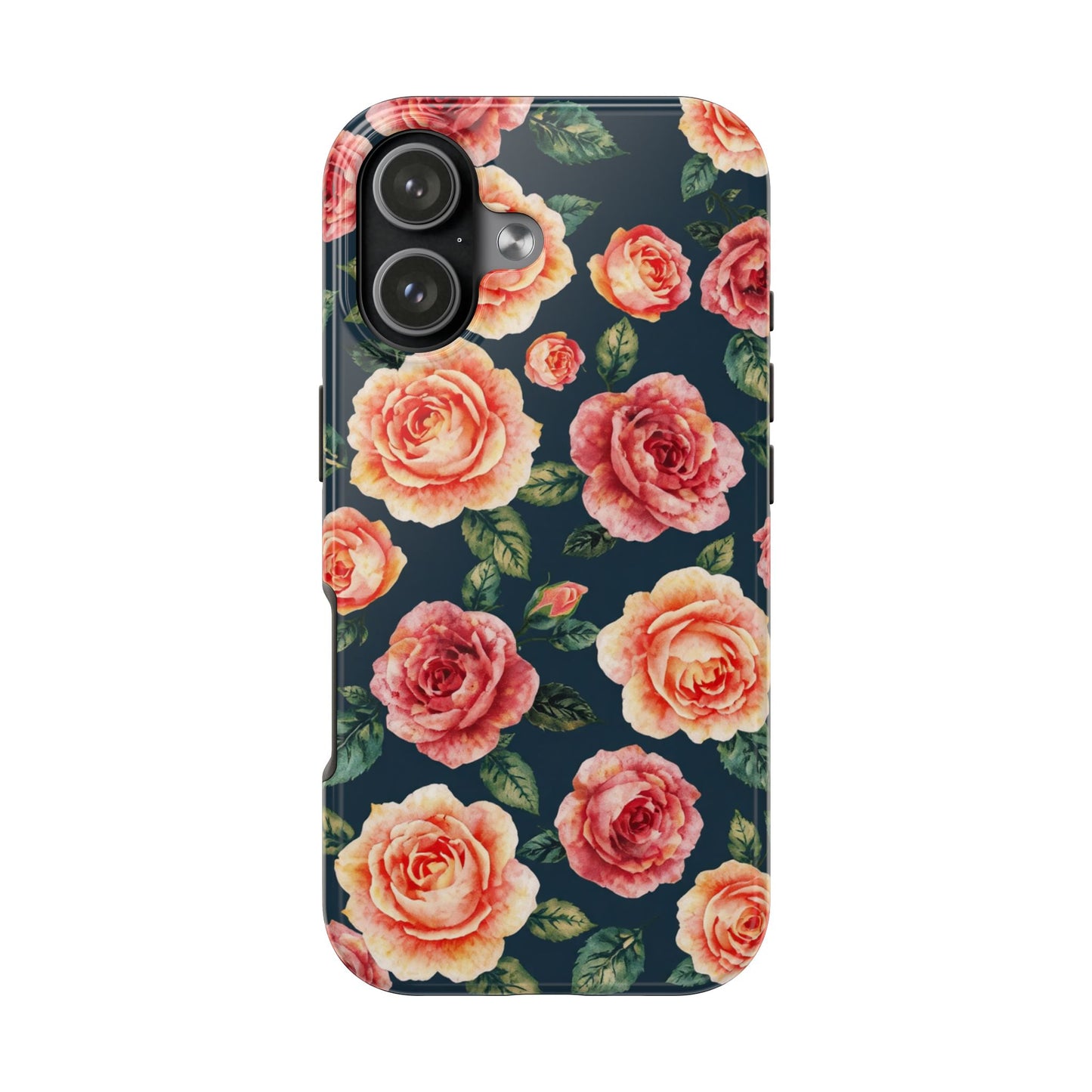 Floral Tough Phone Cases - Durable & Stylish New Age Rose Design - for iPhone