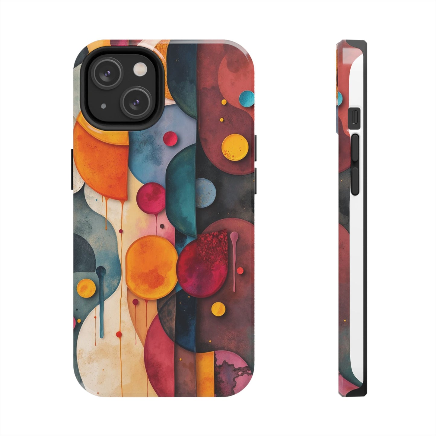 Artistic Tough Phone Cases - Colorful Abstract Design for Trendy Protection - for iPhone