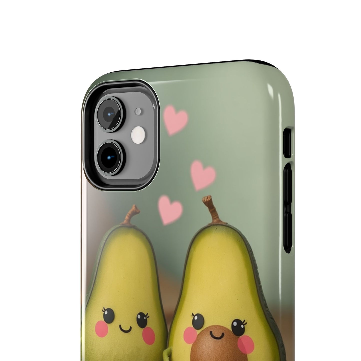 Cute Avocado Phone Case, Funny Tough Case, Quirky Phone Accessory, Gifts for Foodies, Valentine's Day Present