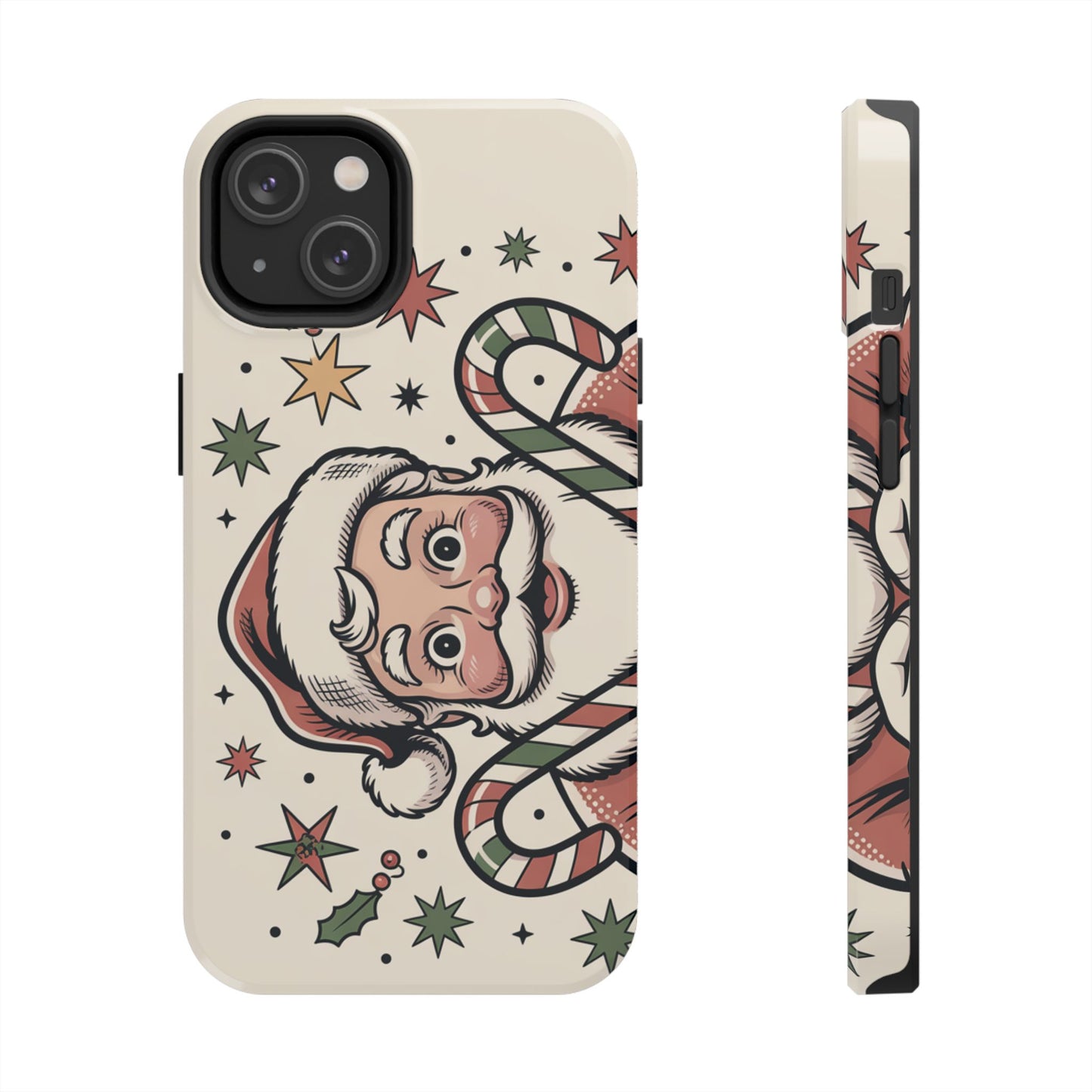 Retro Santa Tough Phone Case - Festive Holiday Design