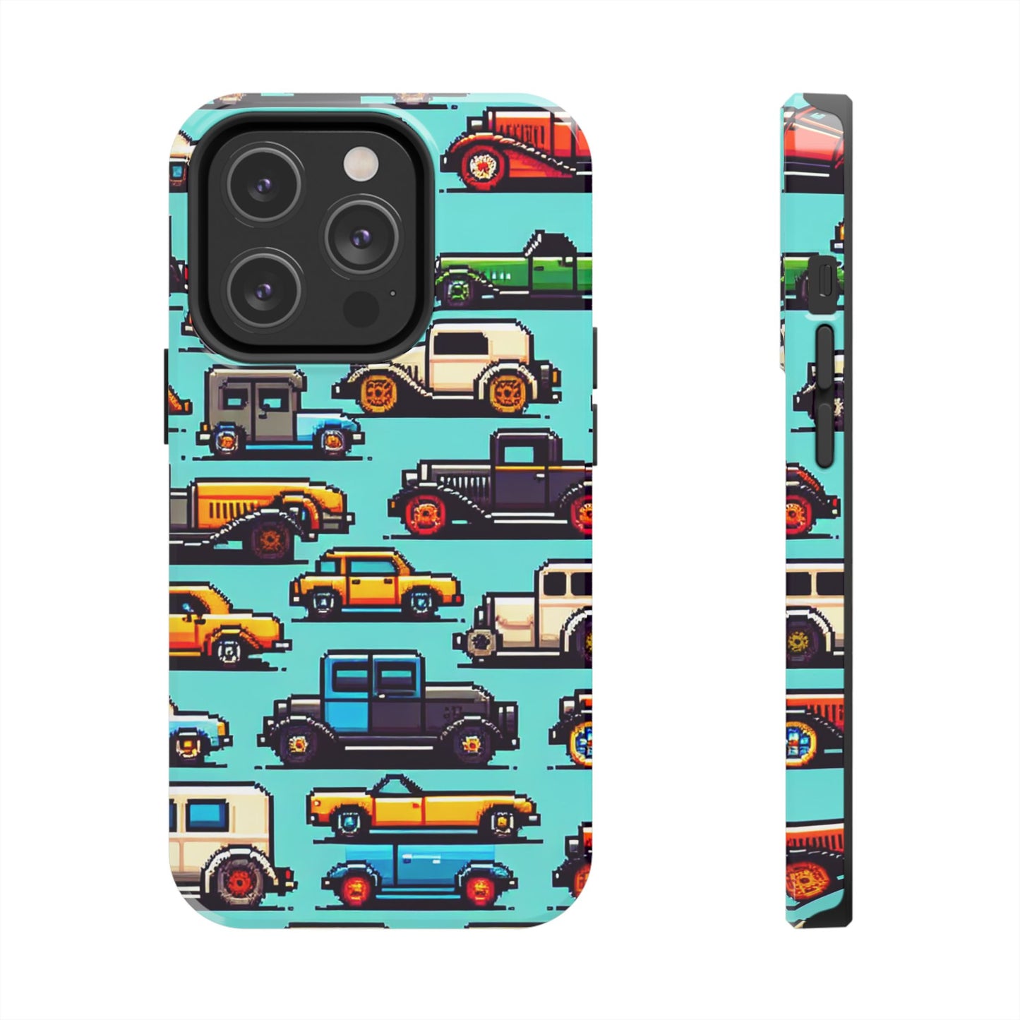 Retro Car Pixel Art Tough Phone Case - Durable & Stylish Protection - for iPhone