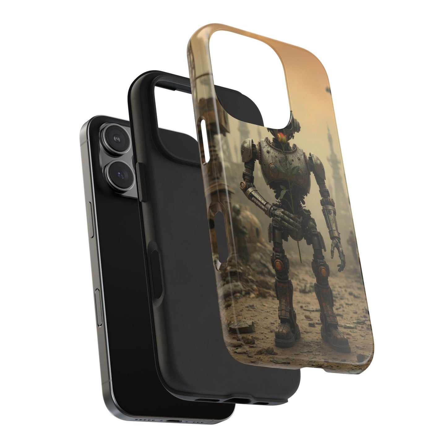 Robotic Sentinel Tough Phone Case - Durable Protector for Sci-Fi Lovers