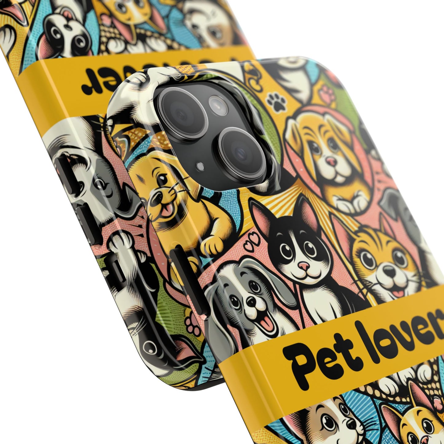 Pet Lover Tough Phone Case - Colorful Animal Design - for iPhone
