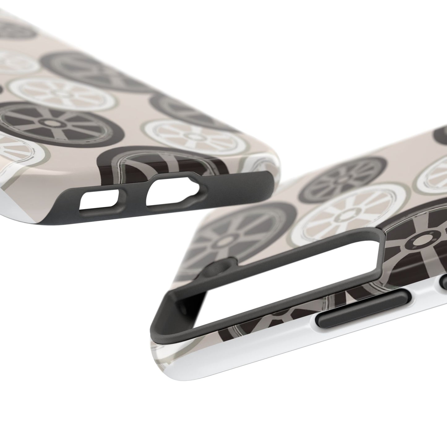 Racing Wheel Design Tough Phone Case – Durable Protection for Automotive Enthusiasts