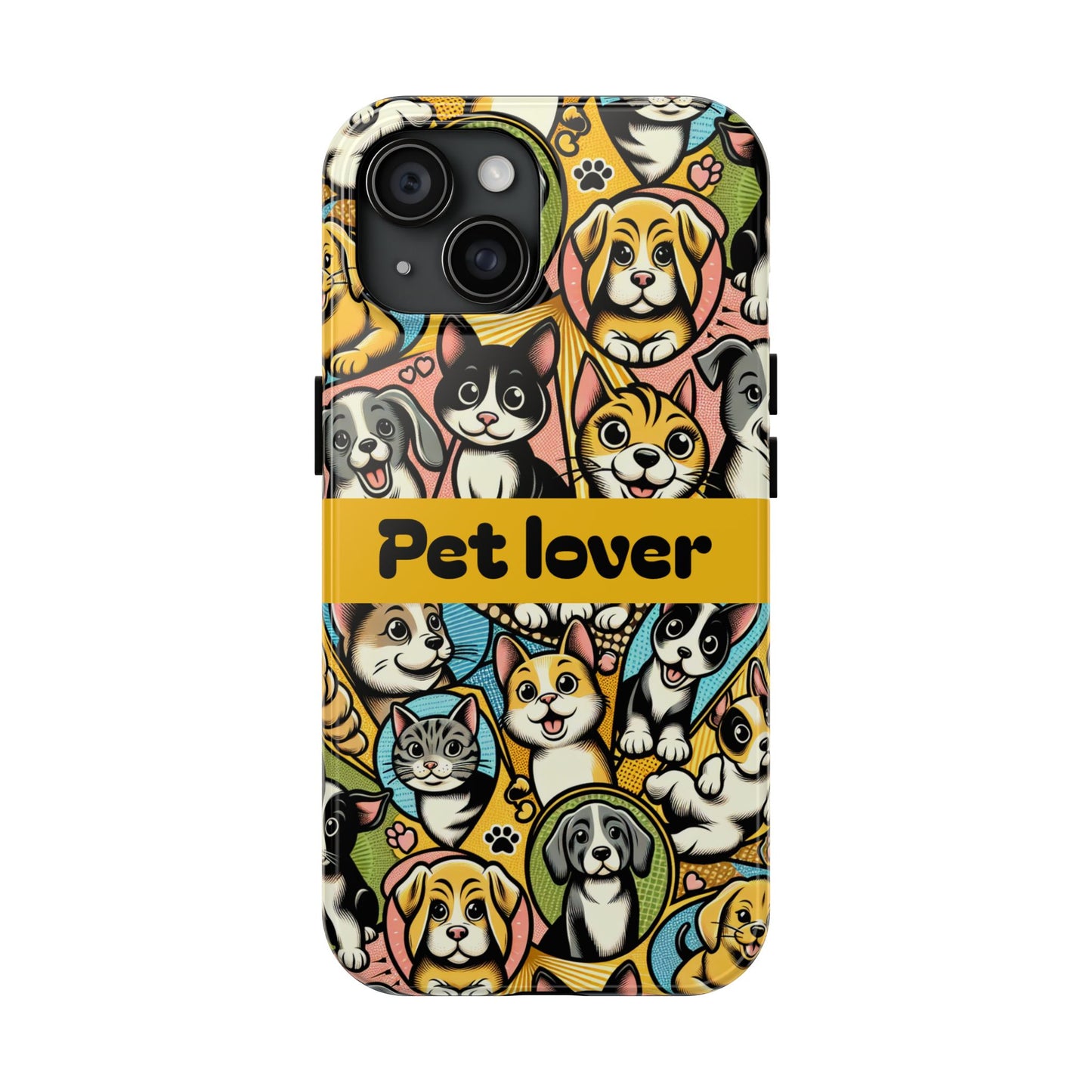 Pet Lover Tough Phone Case - Colorful Animal Design - for iPhone