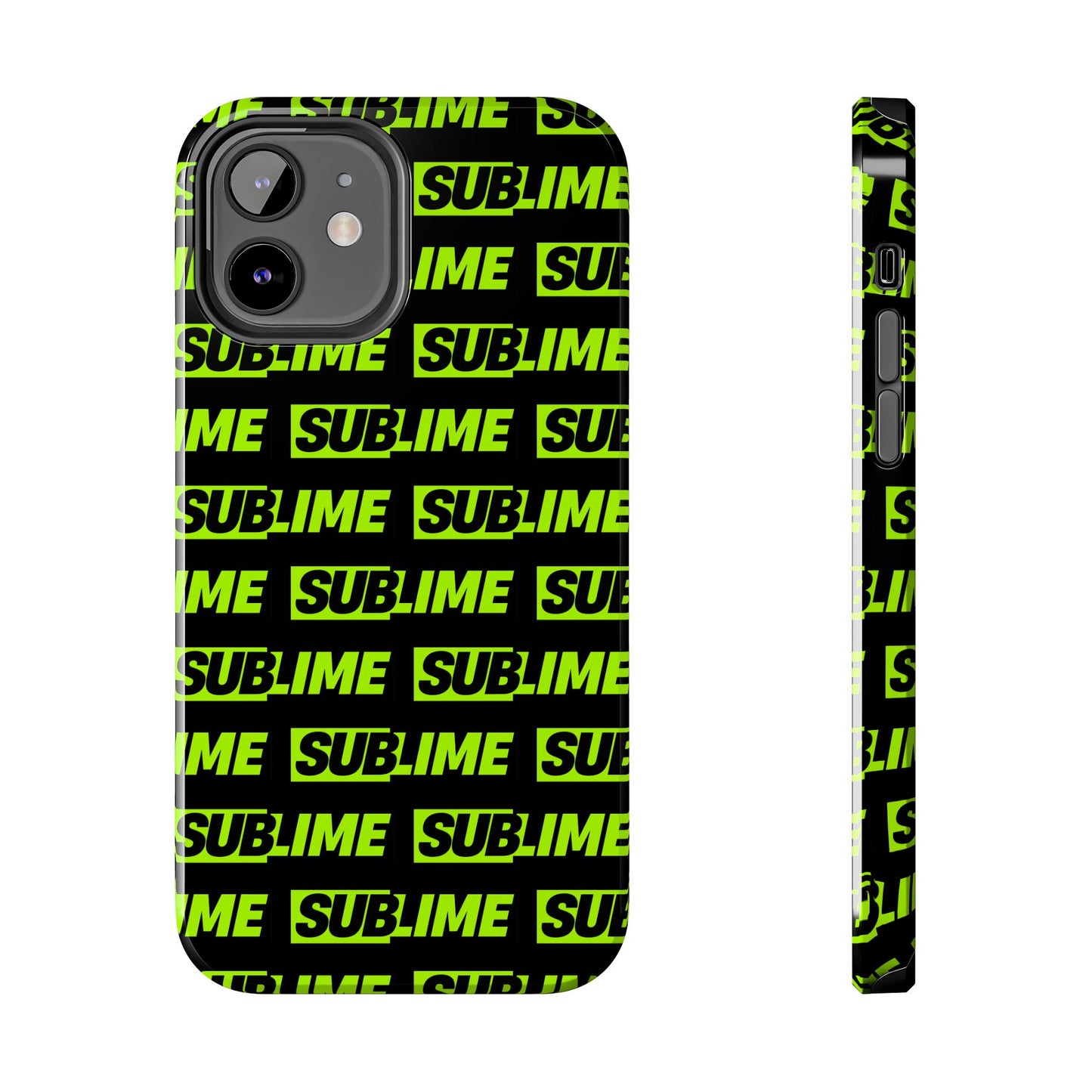 Sublime Text Pattern Tough Phone Case - Vibrant Protective Cover for iPhone