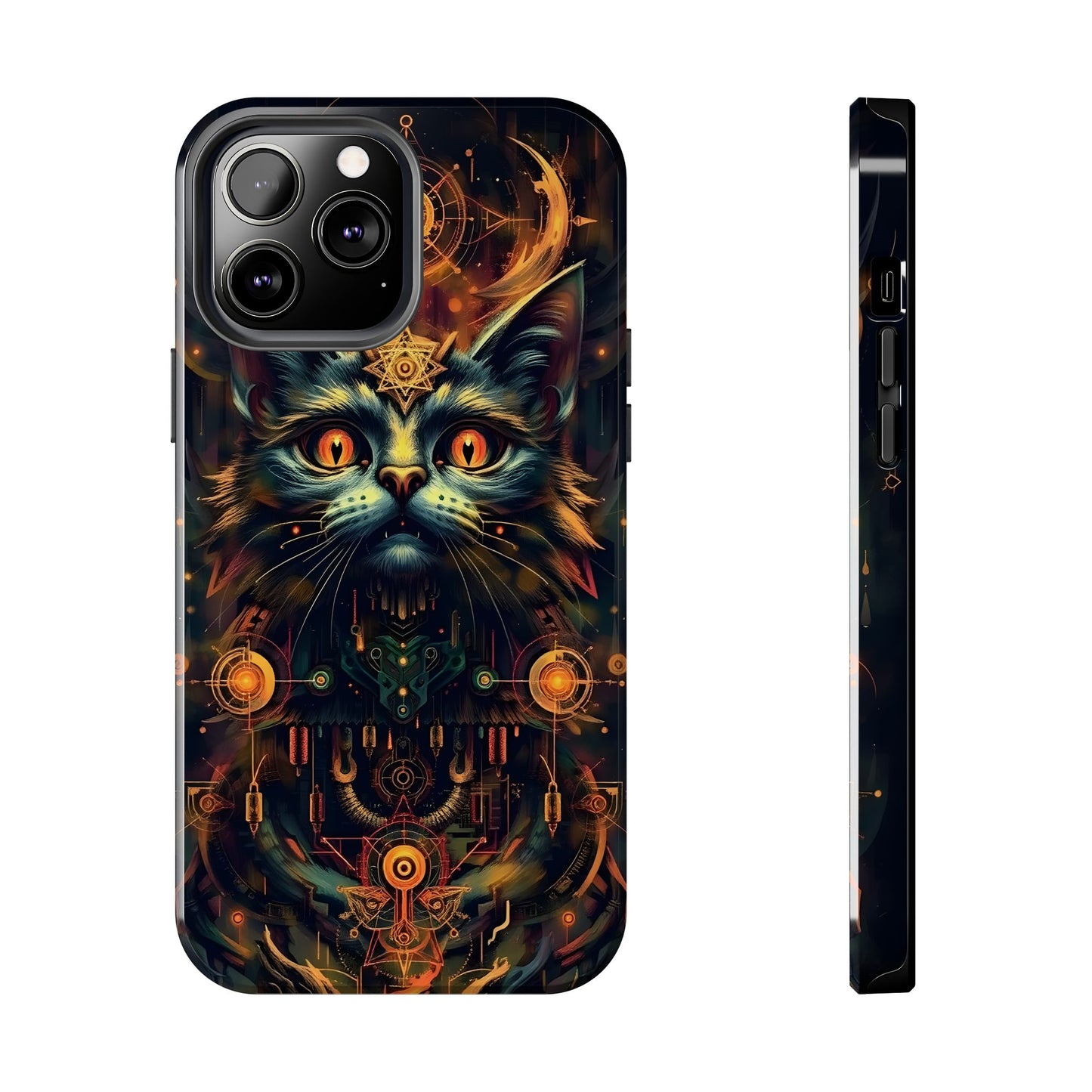 Mystical Cat Queen Tough Phone Case – Unique Protection for Cat Lovers - for iPhone