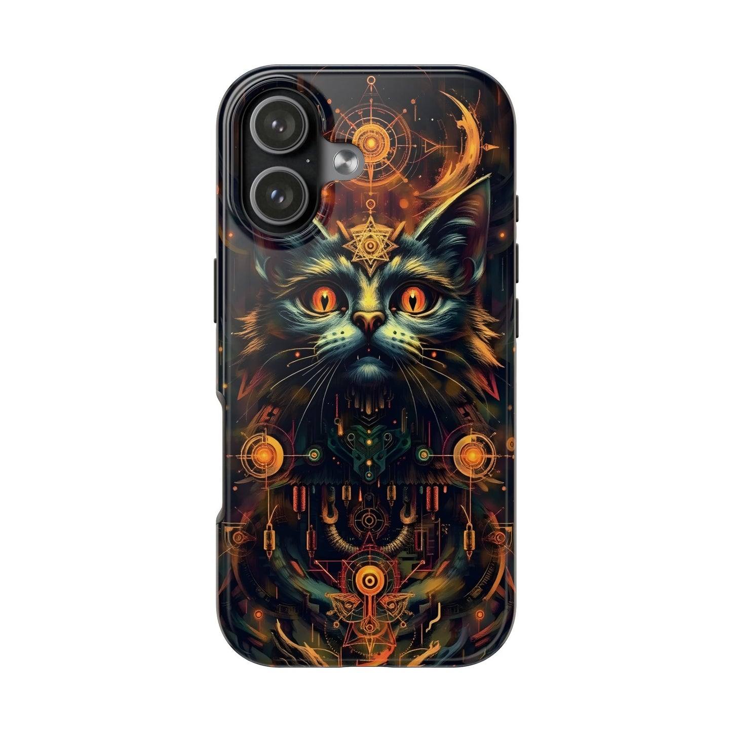 Mystical Cat Queen Tough Phone Case – Unique Protection for Cat Lovers - for iPhone