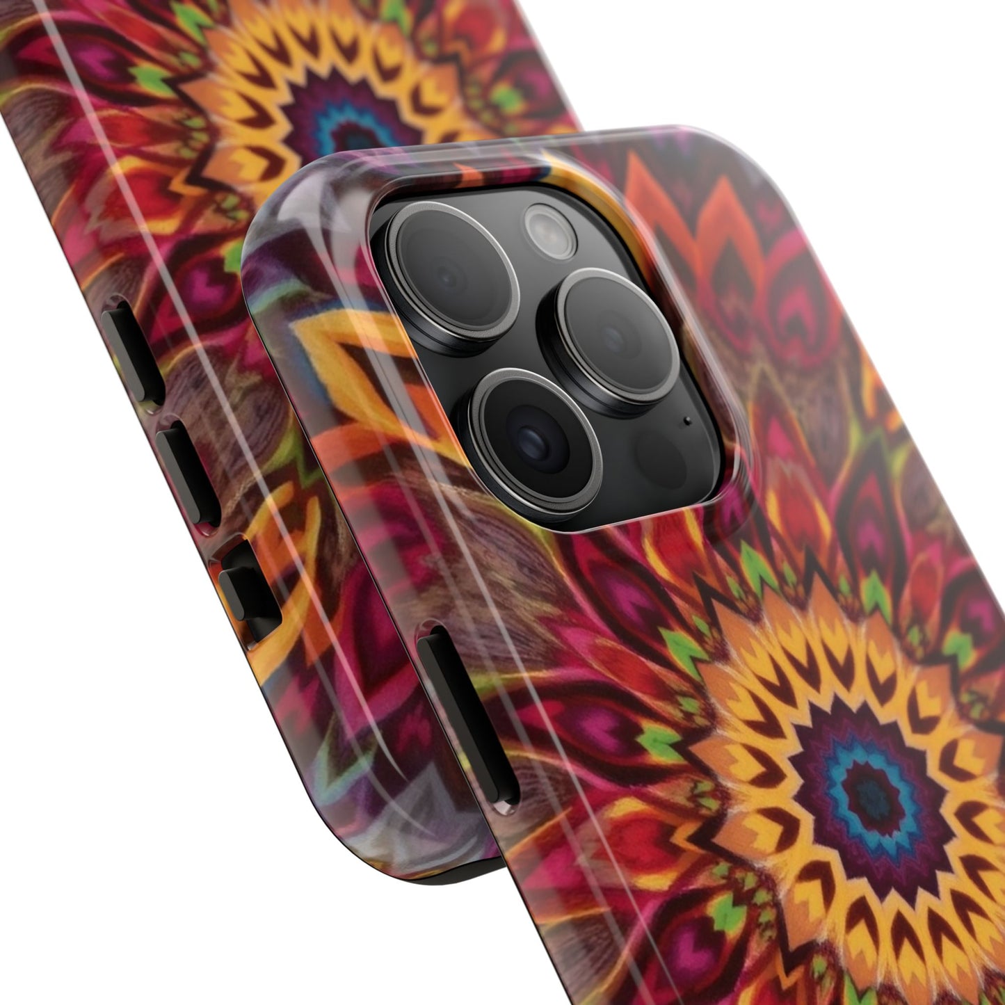Vibrant Floral Mandala Tough Phone Case | Stylish and Durable Protection - for iPhone