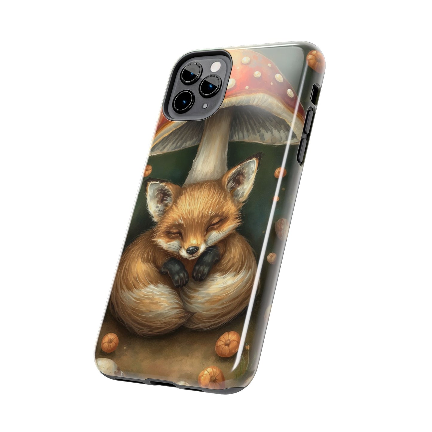 Cute Fox & Mushroom Phone Case - Tough Protective Cover
