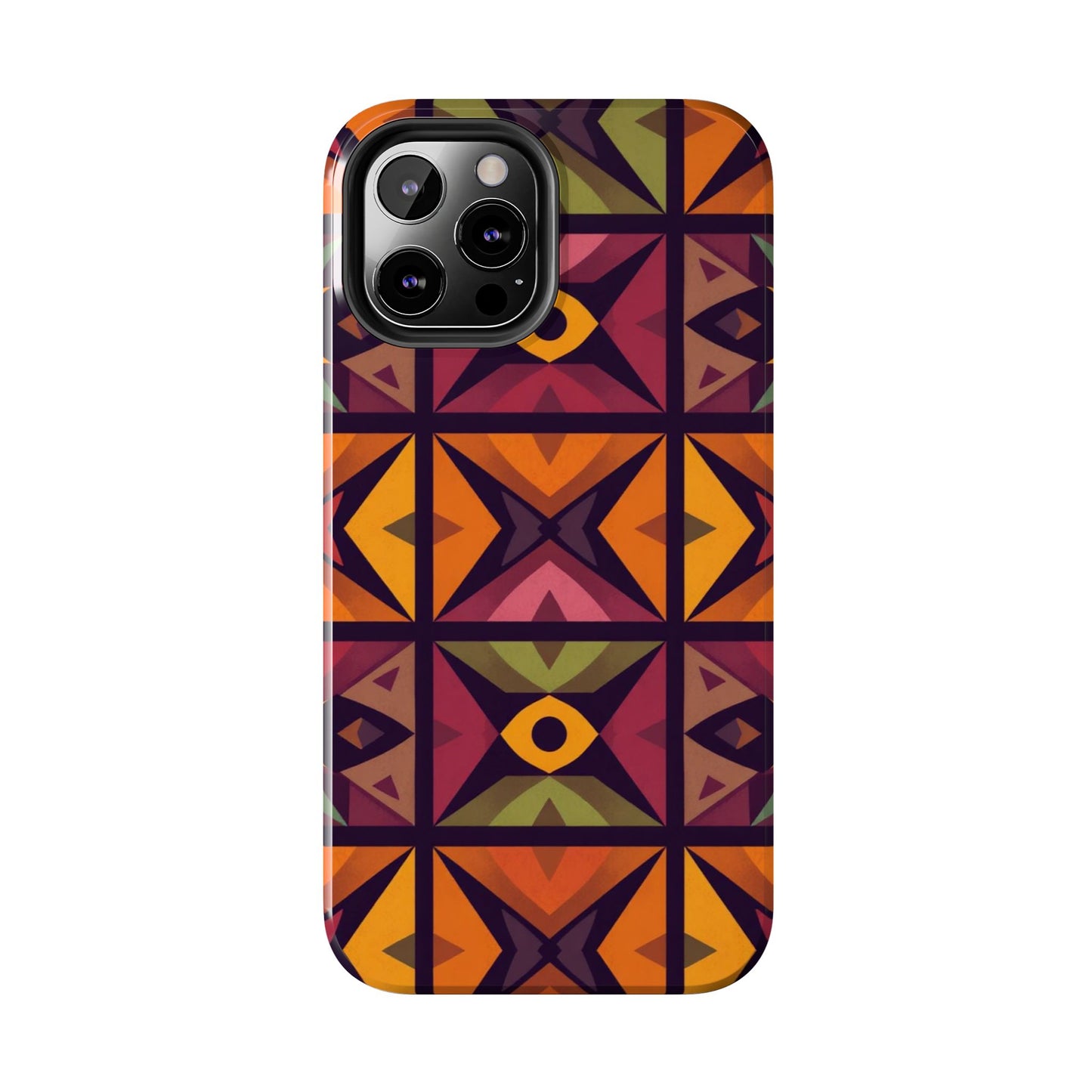 Vibrant Tribal Geometric Tough Phone Case - Colorful Protection for Your iPhone