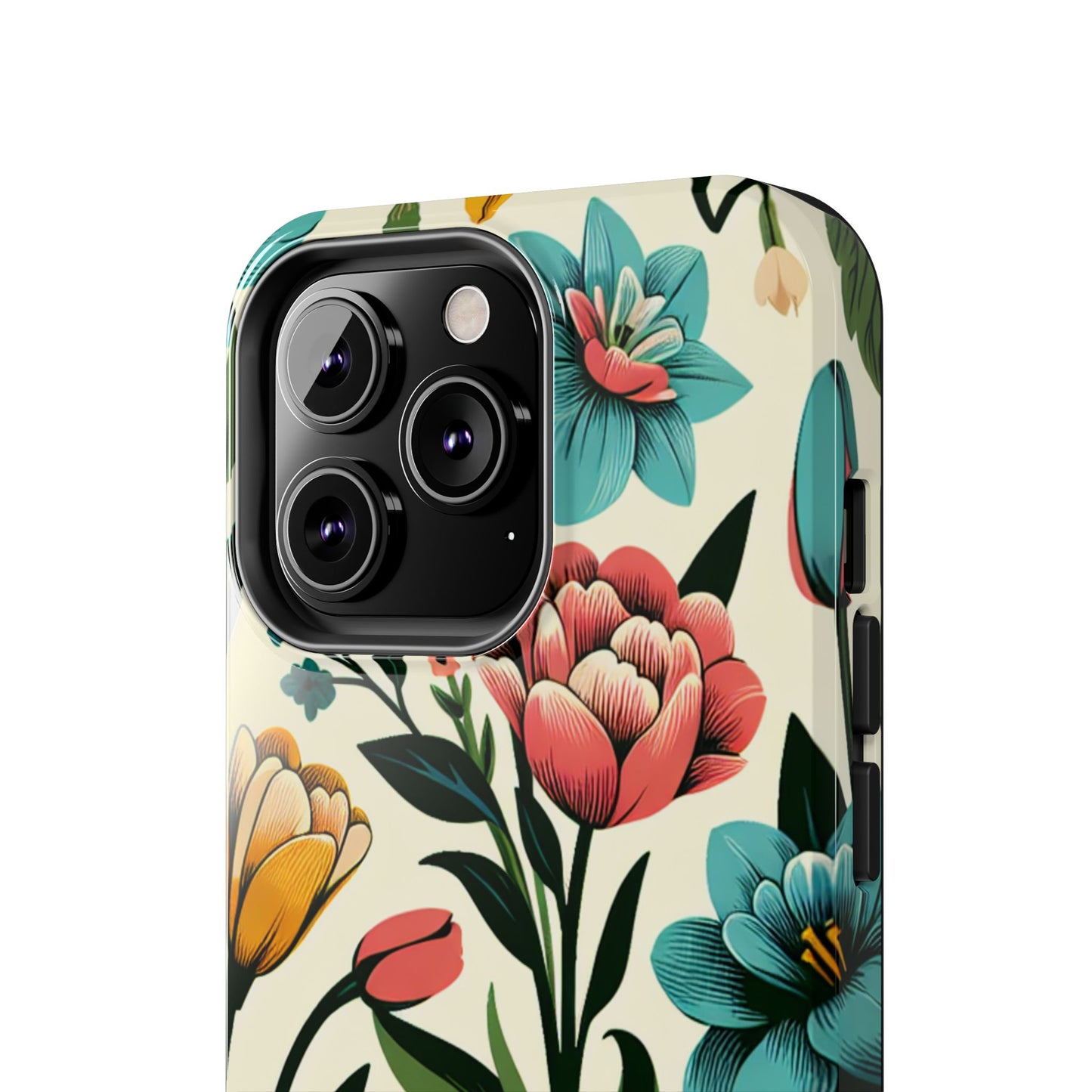 Floral Tough Phone Case - Vibrant Flower Design for Stylish Protection - for iPhone