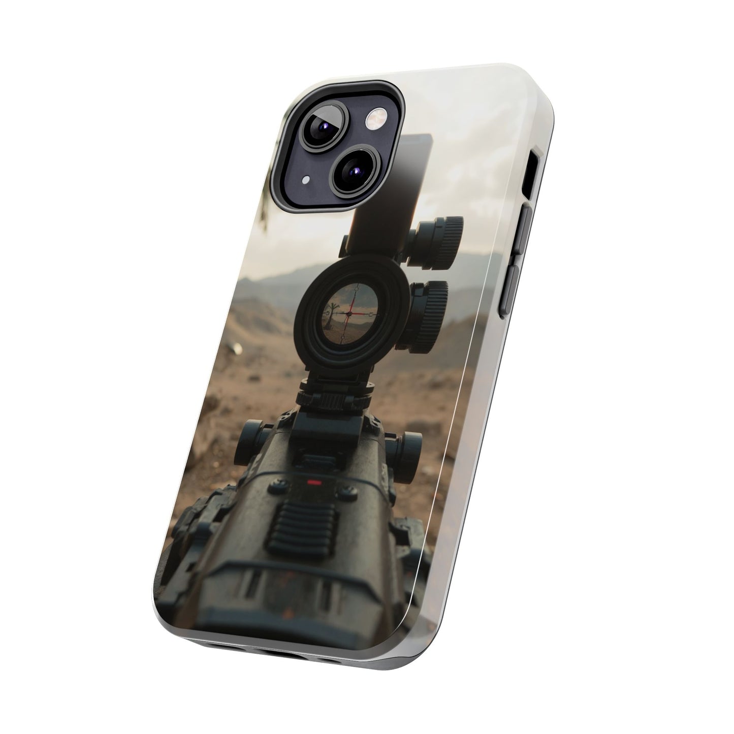 Tough Phone Case with Sniper Scope Design - Durable & Stylish Protection for Outdoors Enthusiasts