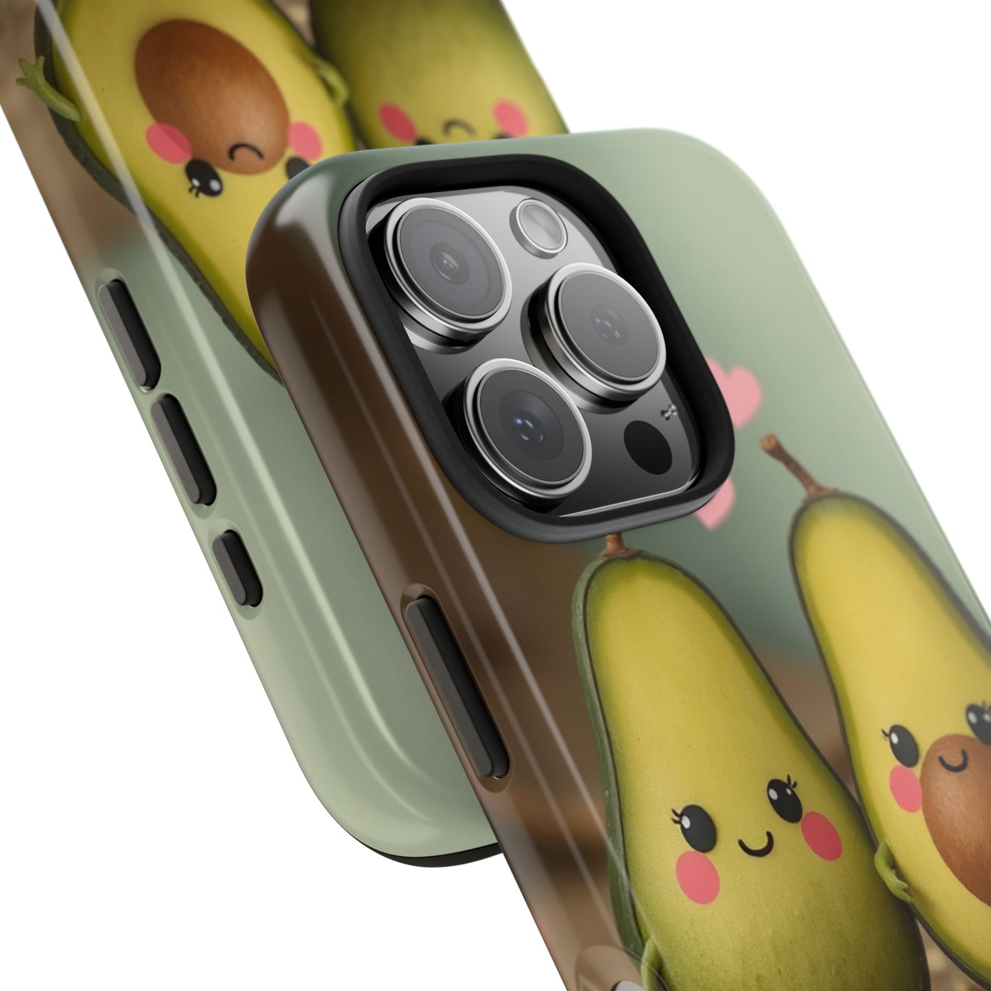 Cute Avocado Phone Case, Funny Tough Case, Quirky Phone Accessory, Gifts for Foodies, Valentine's Day Present