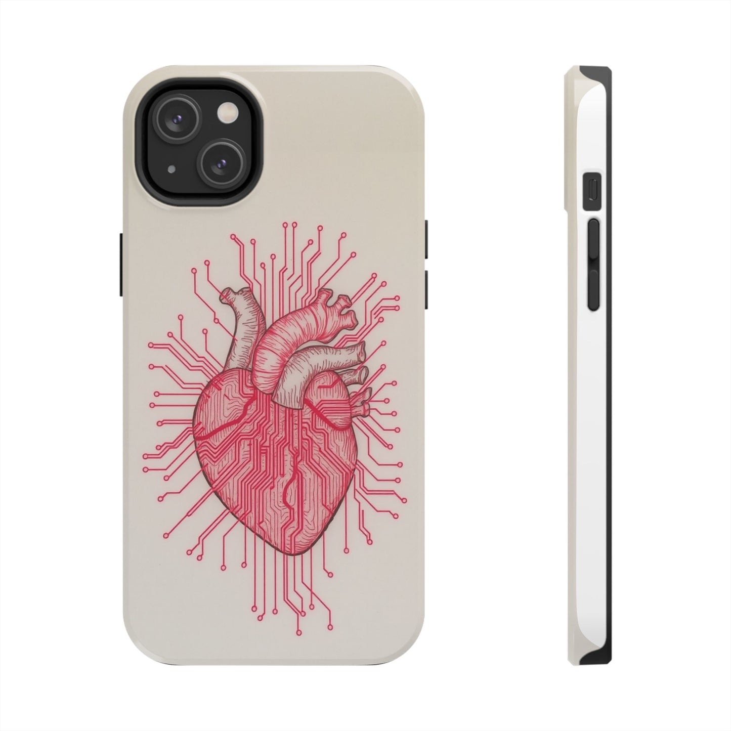 Heart Circuit Tough Phone Case – Unique Tech-Inspired Design for Tech Lovers