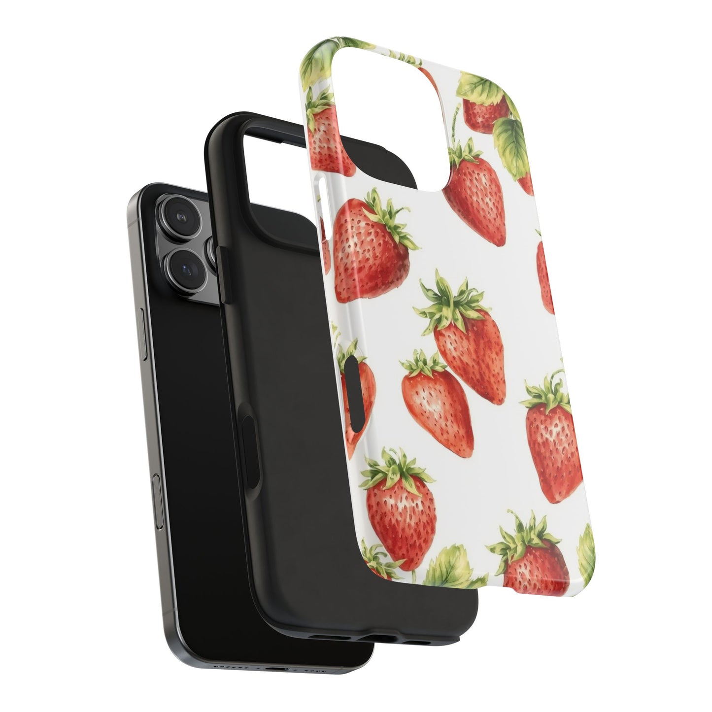 Strawberry Tough Phone Case - Durable Protection with a Fresh Design - for iPhone