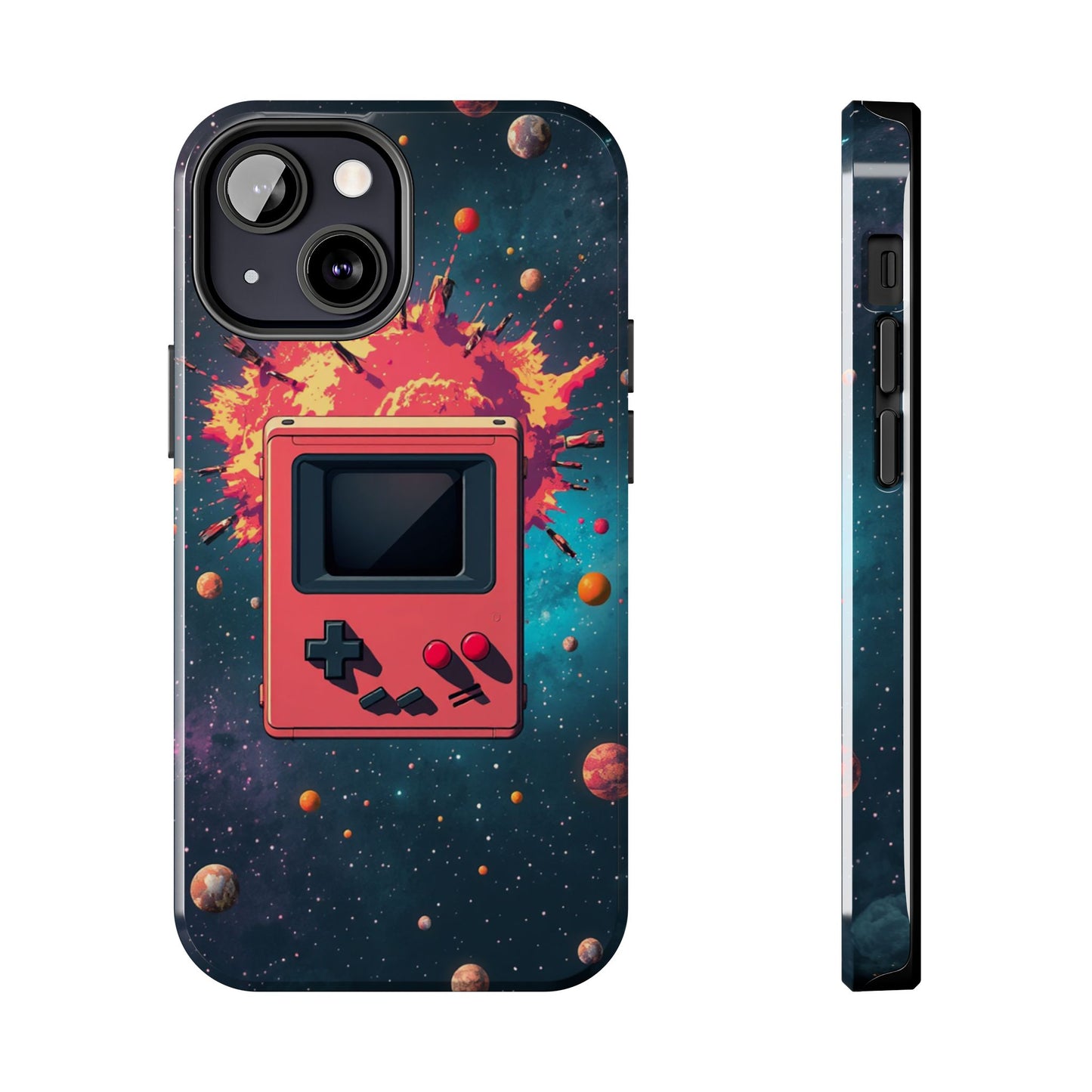 Retro Gaming Tough Phone Case - Space Adventure Design