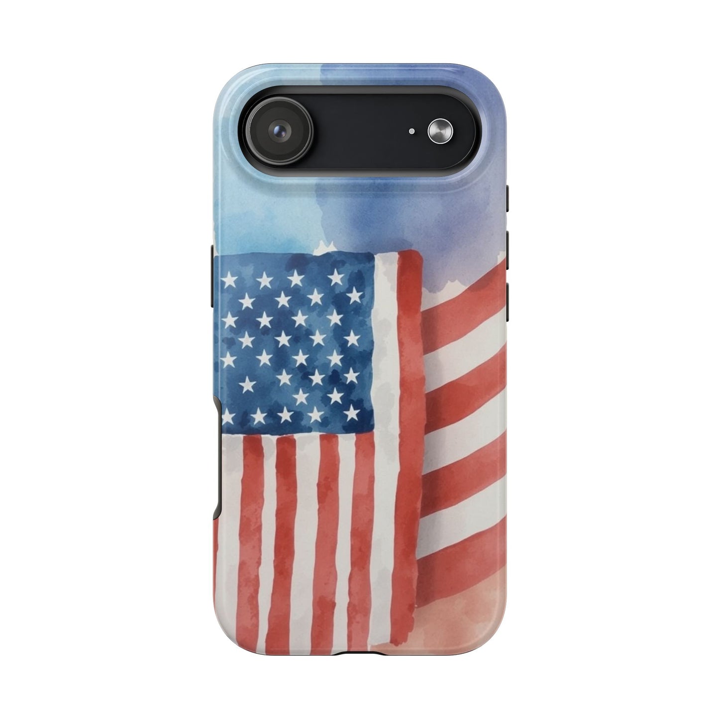 Abstract Watercolor American Flag Design - Tough Phone Case - for iPhone