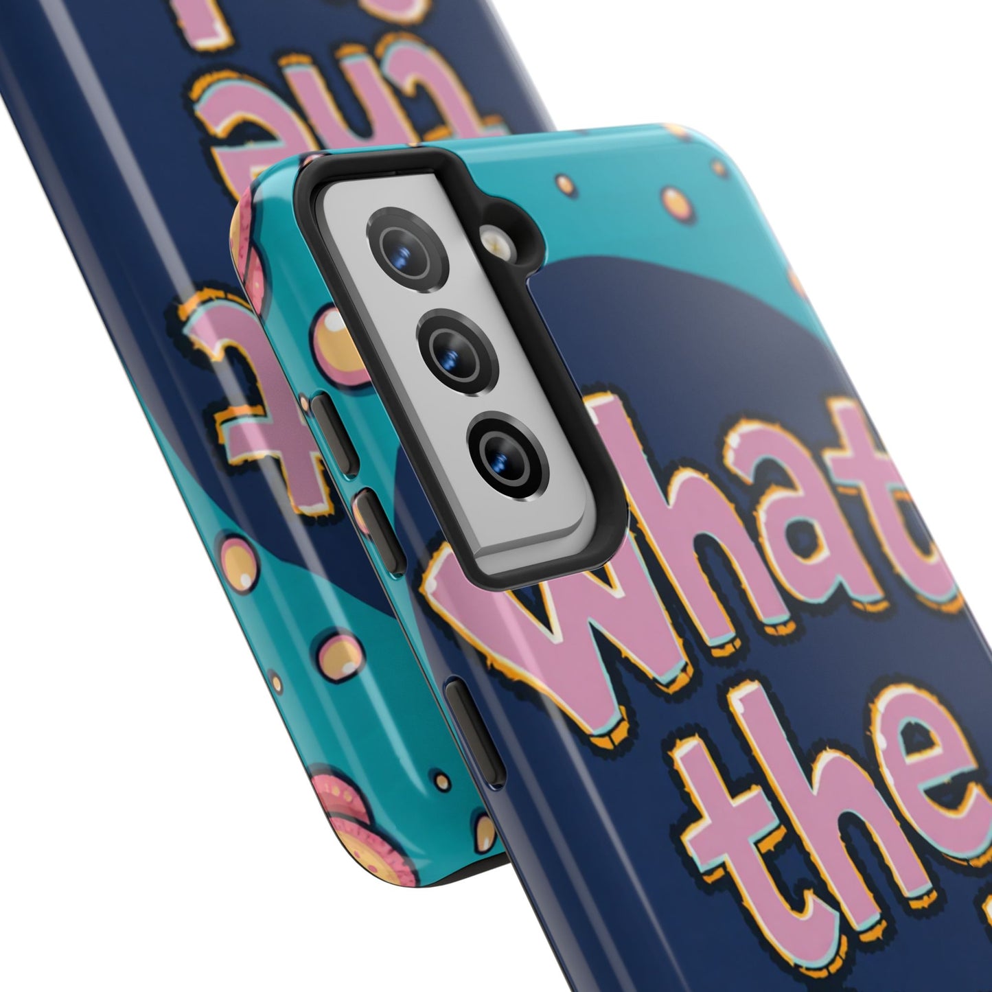 Playful Tough Phone Case - "What the Fish" Design