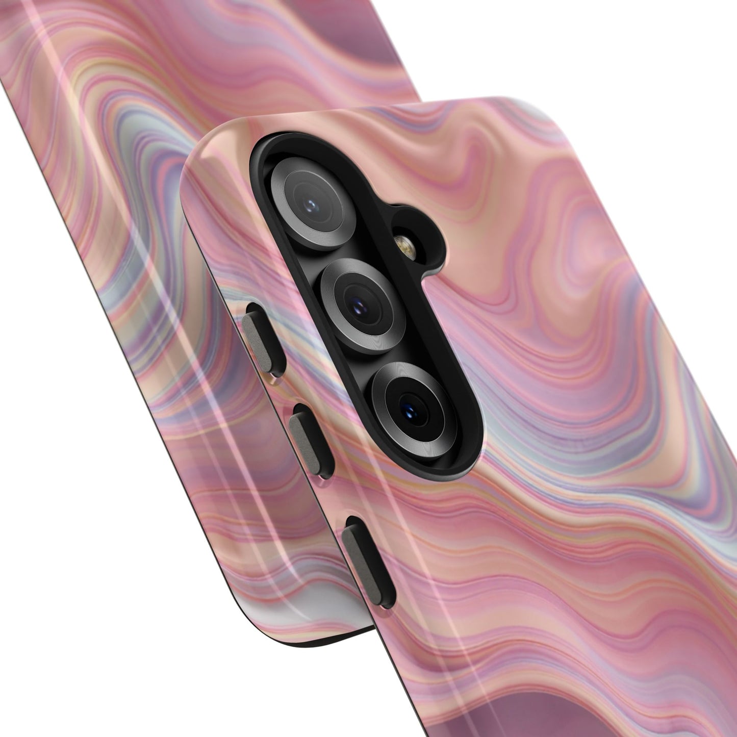 Stylish Tough Phone Cases - Abstract Pink Marble Design