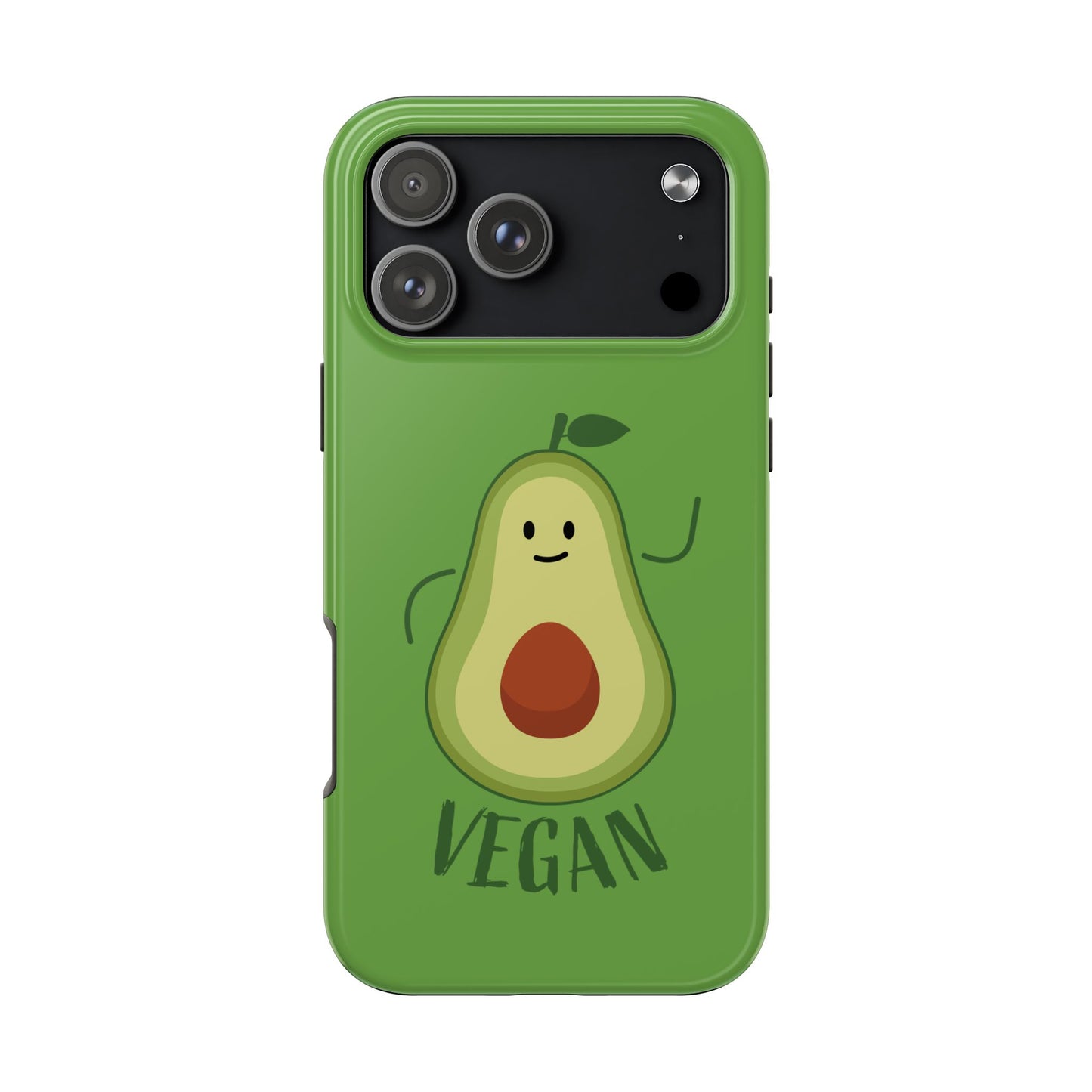 Vegan Avocado Tough Phone Case - Cute & Durable Phone Cover - for iPhone