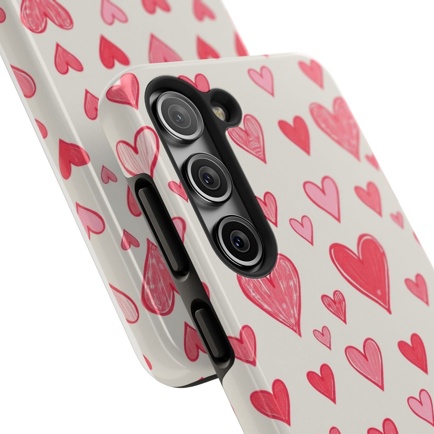 Heart Pattern Tough Phone Case - Cute and Stylish Protection
