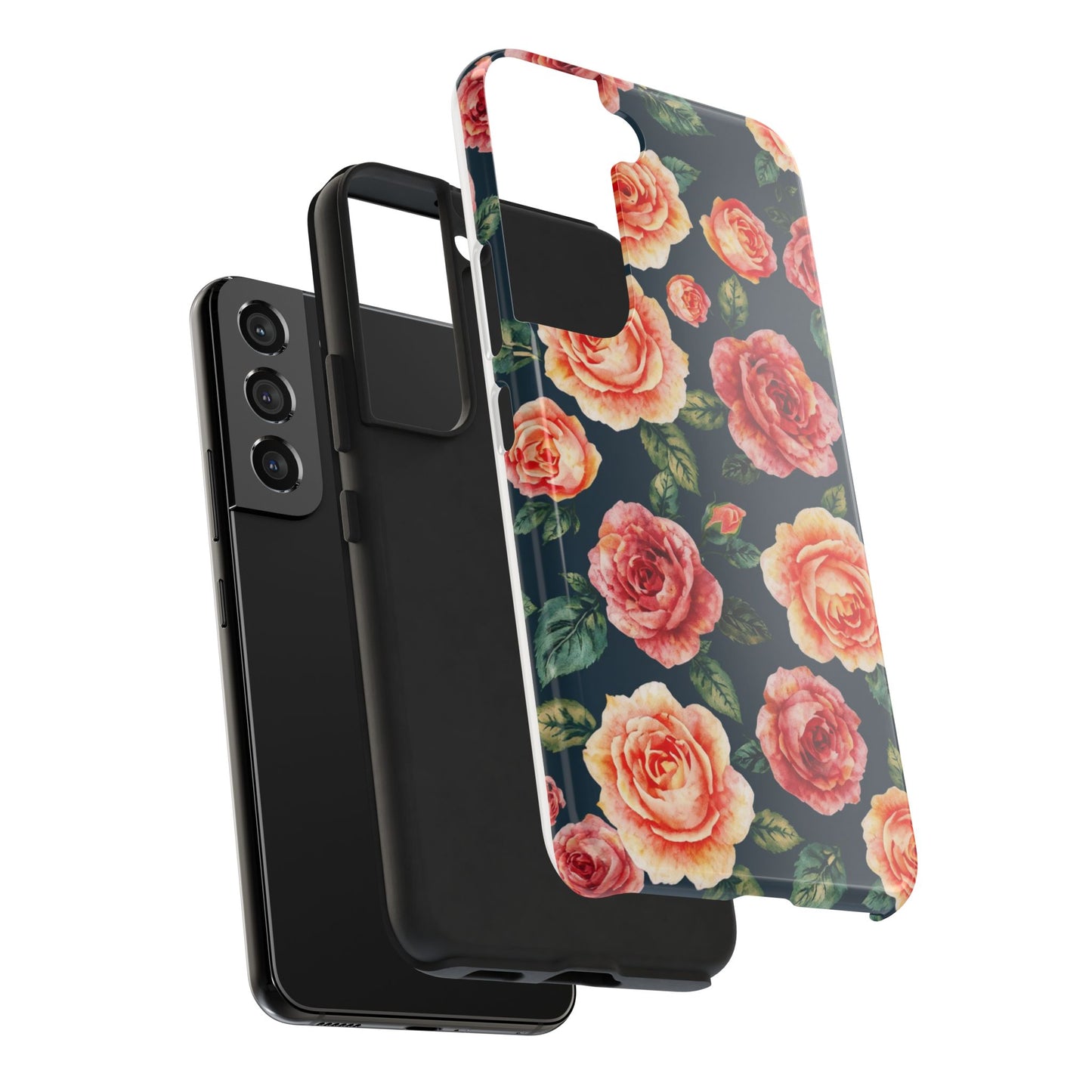 Floral Tough Phone Cases - Durable & Stylish New Age Rose Design - for iPhone