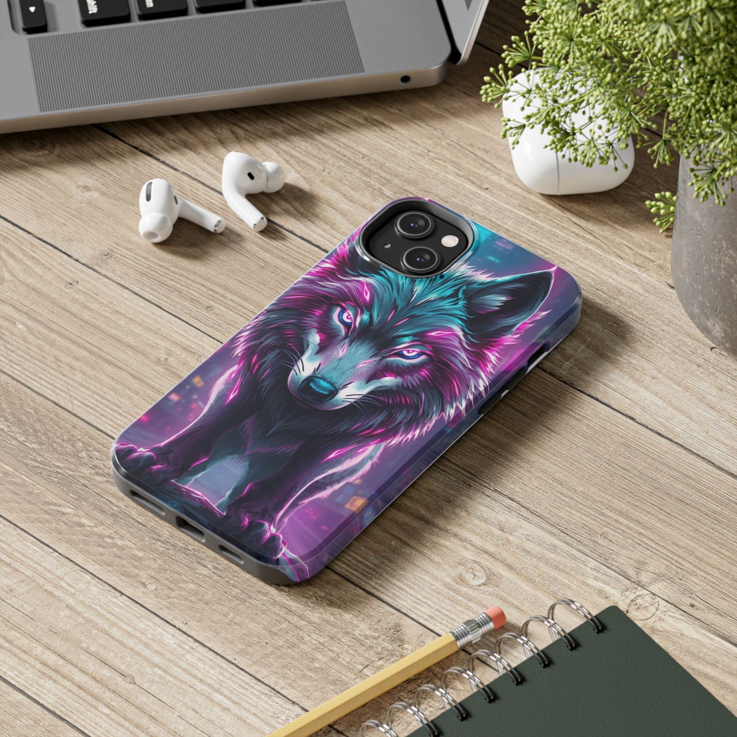 Fierce Wolf Phone Case - Tough & Vibrant Design for Animal Lovers