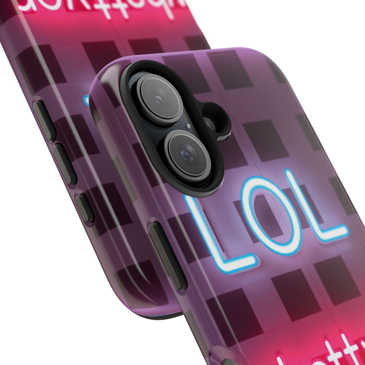 Neon Vibe Tough Phone Case - 'LOL Whatevr' Design for Trendsetters