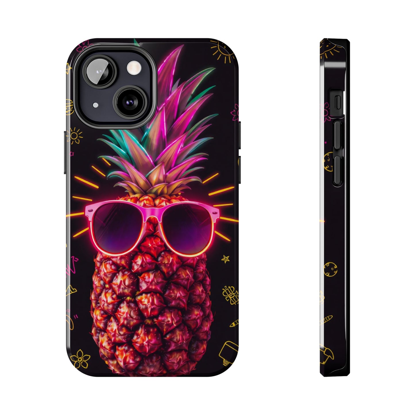 Tough Pineapple Phone Case - Cool, Vibrant Design Perfect for Summer Vibes