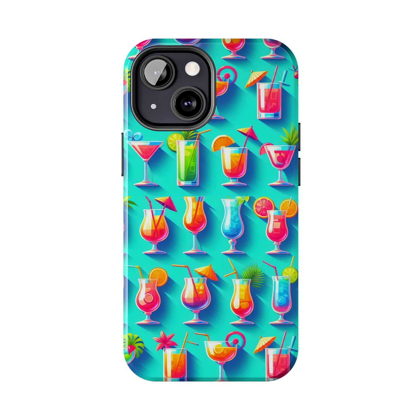 Cocktail Party Phone Case - Fun & Colorful Design for Summer Vibes - for iPhone