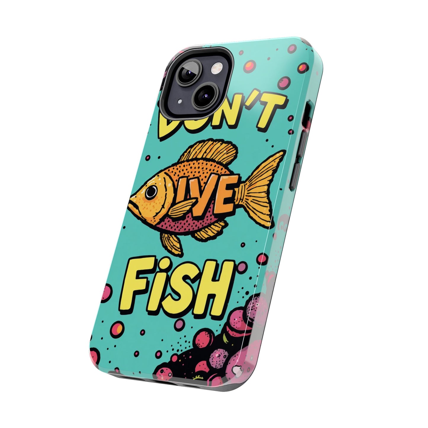 Catchy Fish-Themed Tough Phone Cases, Unique Gift for Fish Lovers, Durable Protection for Phones, Fun Aquatic Design, Ideal for Holidays