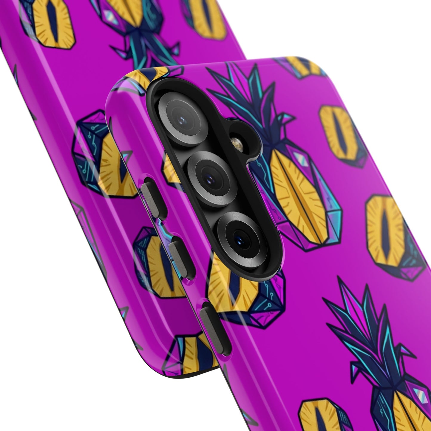 Cyberpunk Origami Pineapple iPhone Case