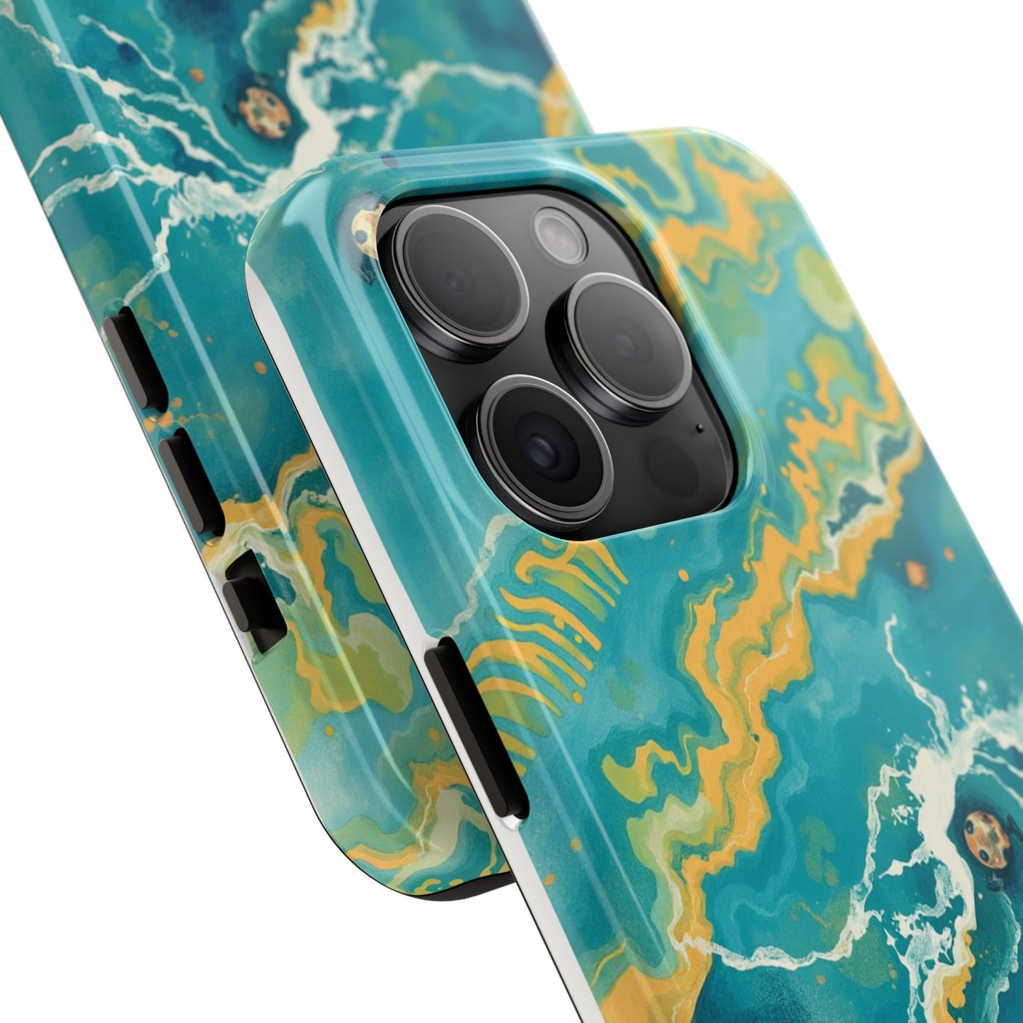 Ocean Wave Tough Phone Case – Durable Protection with Abstract Art Design