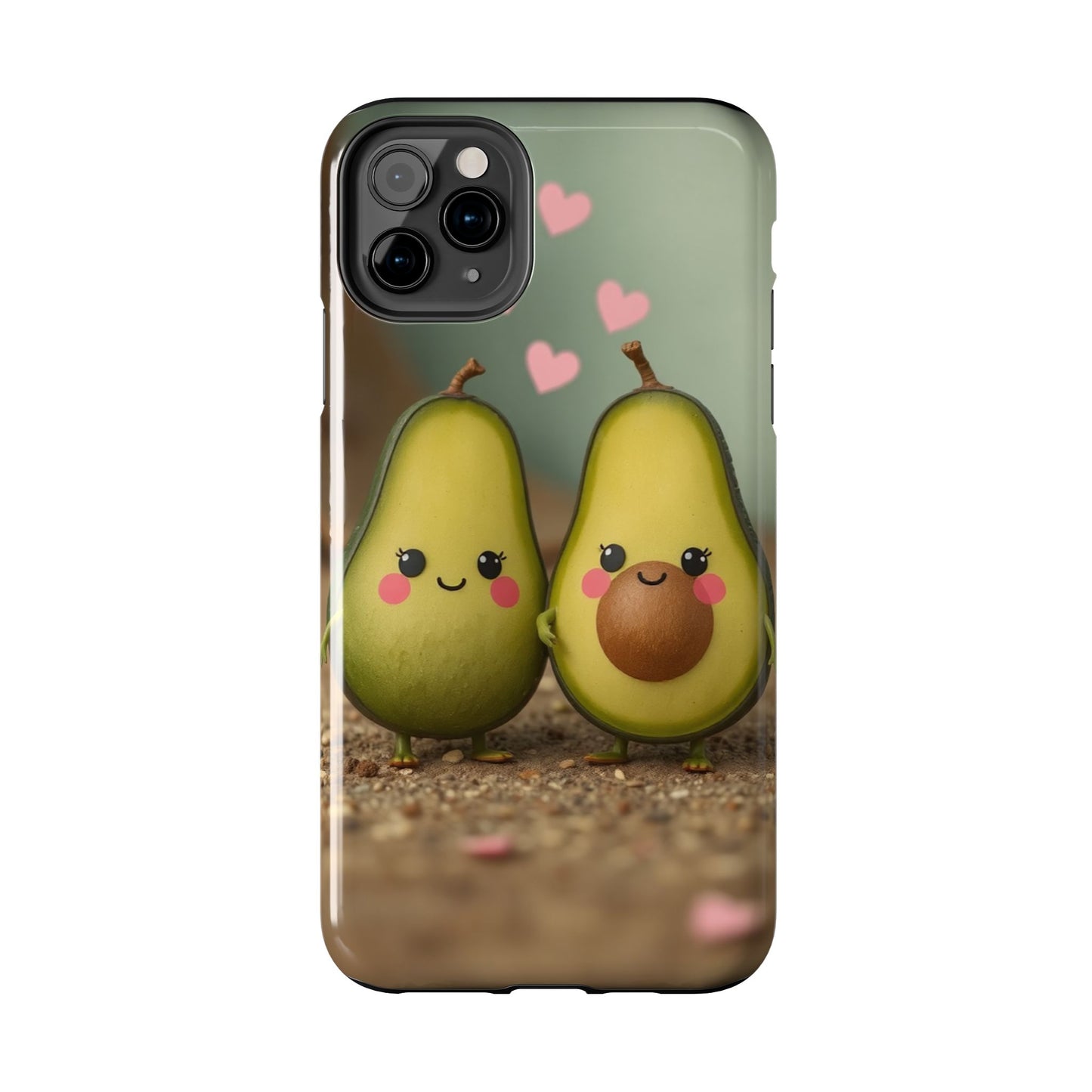 Cute Avocado Phone Case, Funny Tough Case, Quirky Phone Accessory, Gifts for Foodies, Valentine's Day Present