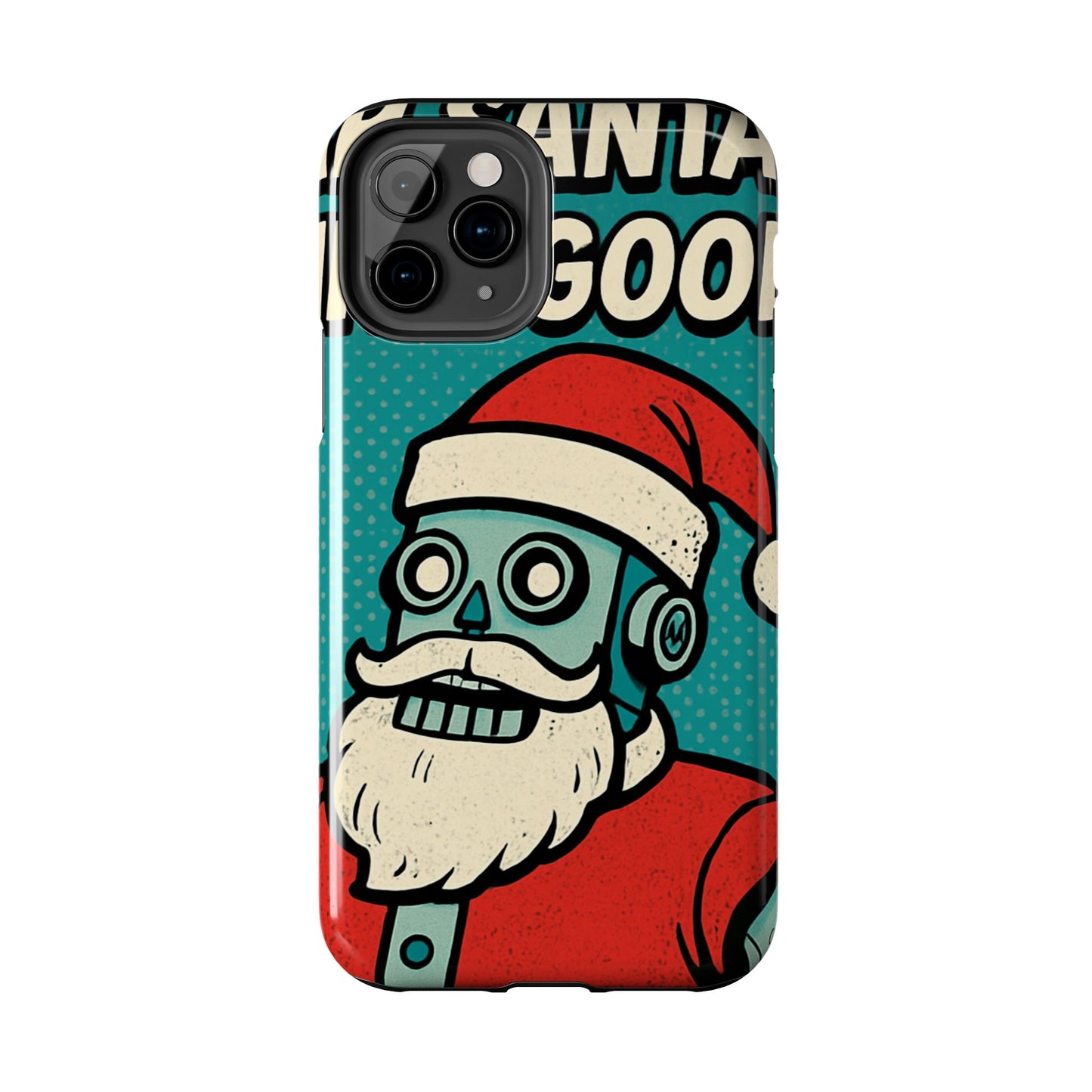 Santa Robot Phone Case - Durable Tough Design for Holidays