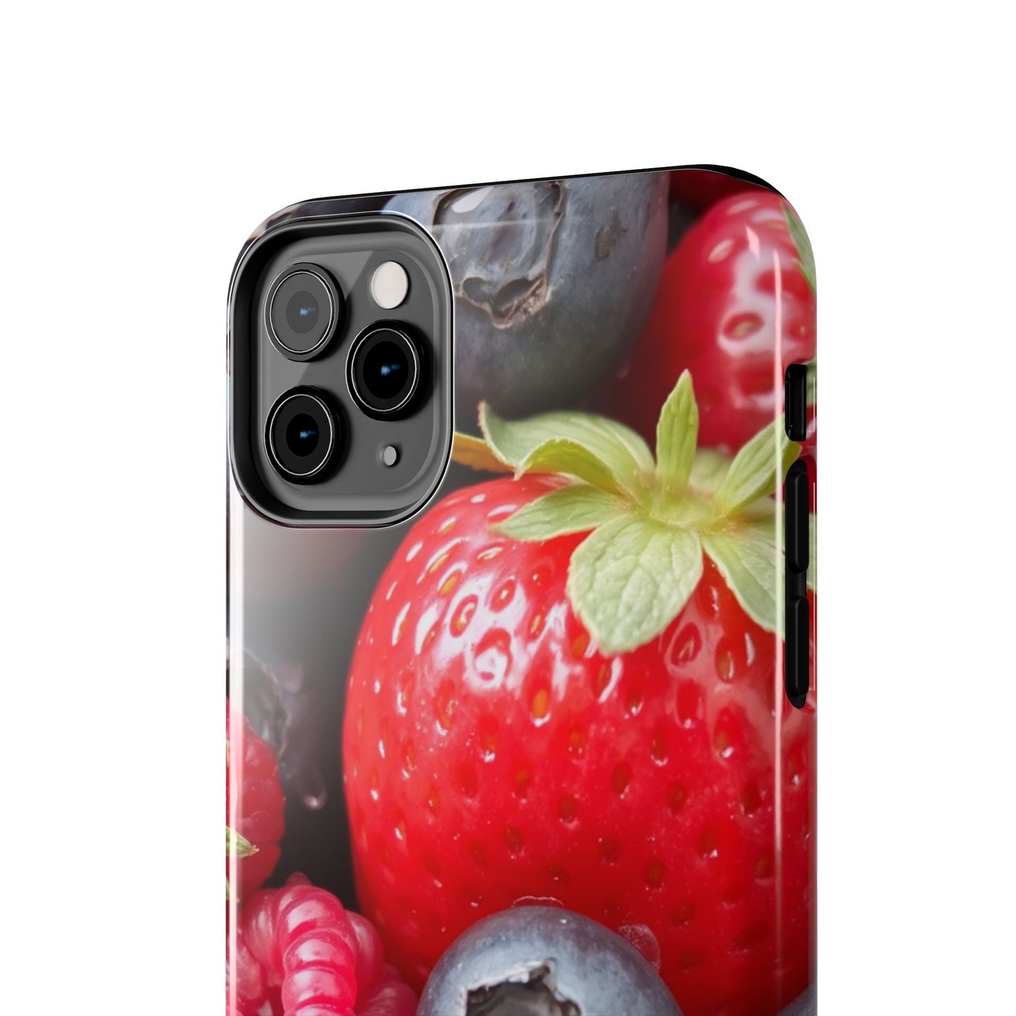 Fruit-Themed Tough Phone Case - Berry Burst Design