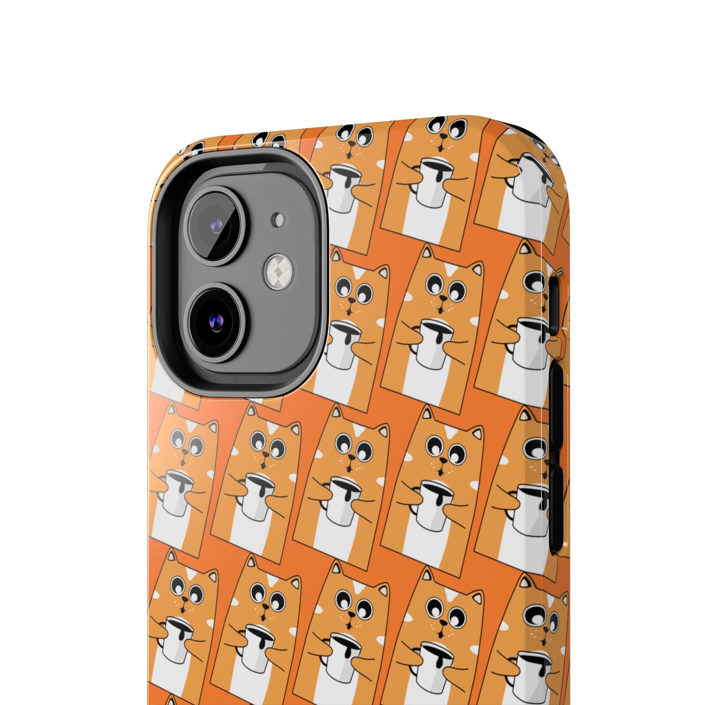 Coffee Cat Tough Phone Case – Durable, Fun, Perfect for Pet Lovers - for iPhone